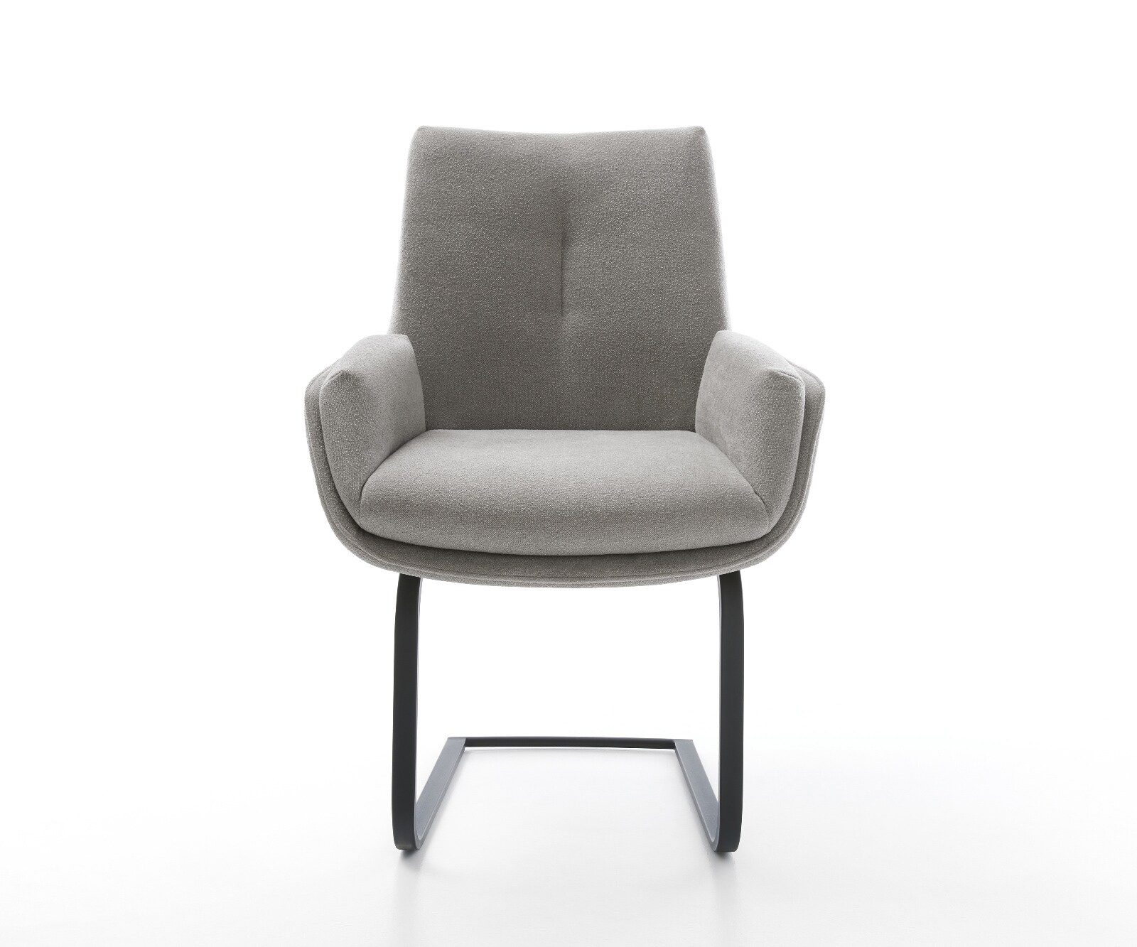 Freischwinger Clea-Flex Strukturstoff Soft Grau Freischwinger flach Schwarz 1