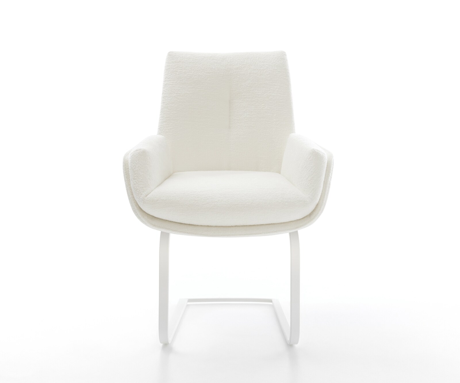 Freischwinger Clea-Flex Bouclé Soft Beige Freischwinger flach Weiß 1