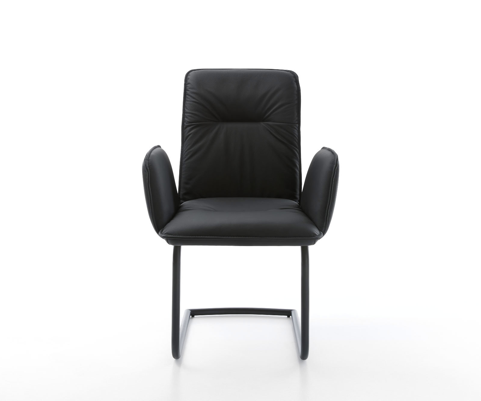 Freischwinger Vinja-Flex Echt-Leder Schwarz Freischwinger rund Schwarz 1 Freischwinger Vinja-Flex Echt-Leder Schwarz Freischwinger rund Schwarz 1