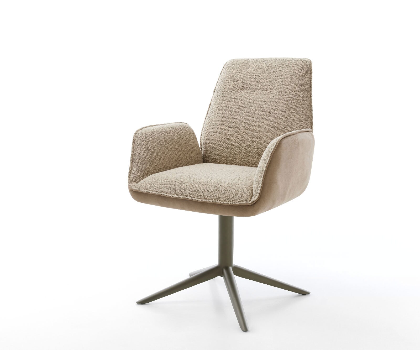 Drehstuhl Zoa-Flex Materialmix Schlamm Fußkreuz Effektfinish Titan 360° dre günstig online kaufen