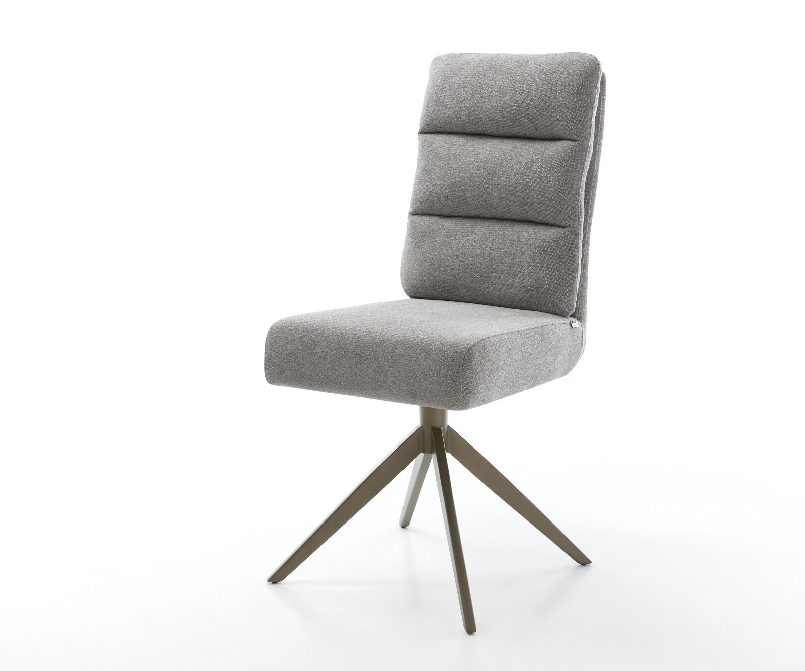 Drehstuhl Pela-Flex Strukturstoff Soft Grau Kreuzgestell breit Effektfinish günstig online kaufen