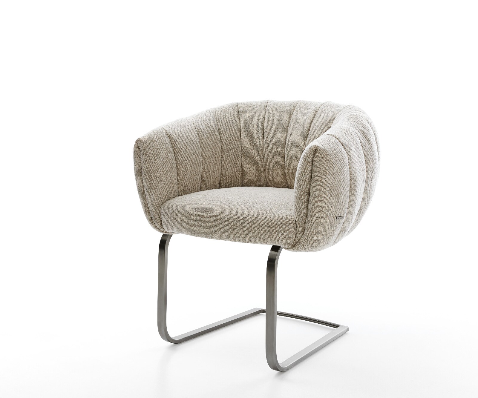 Freischwinger Jada-Flex Webstoff Soft Beige Freischwinger flach Graphit Taschenfederkern