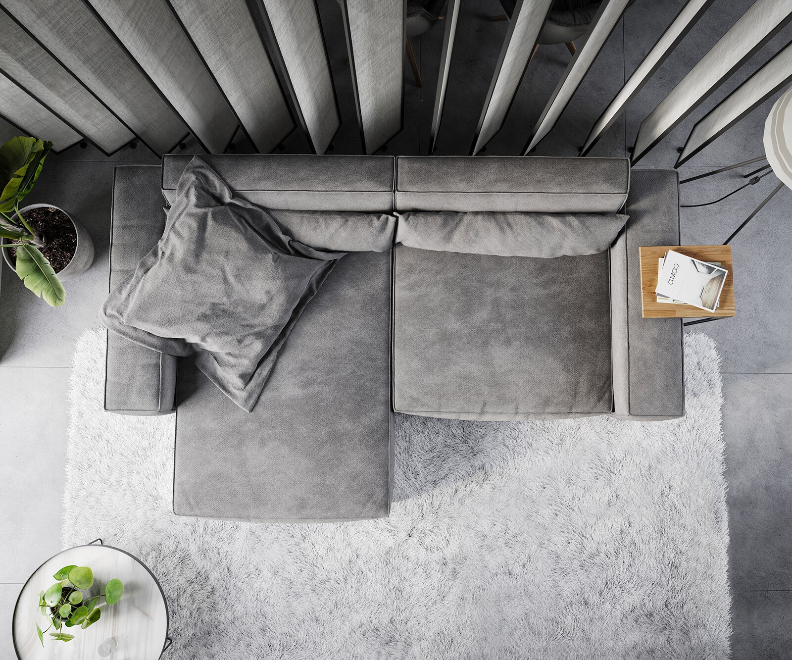 Ecksofa Sirpio XL 270x170 cm Mikrofaser Taupe Recamiere variabel 5