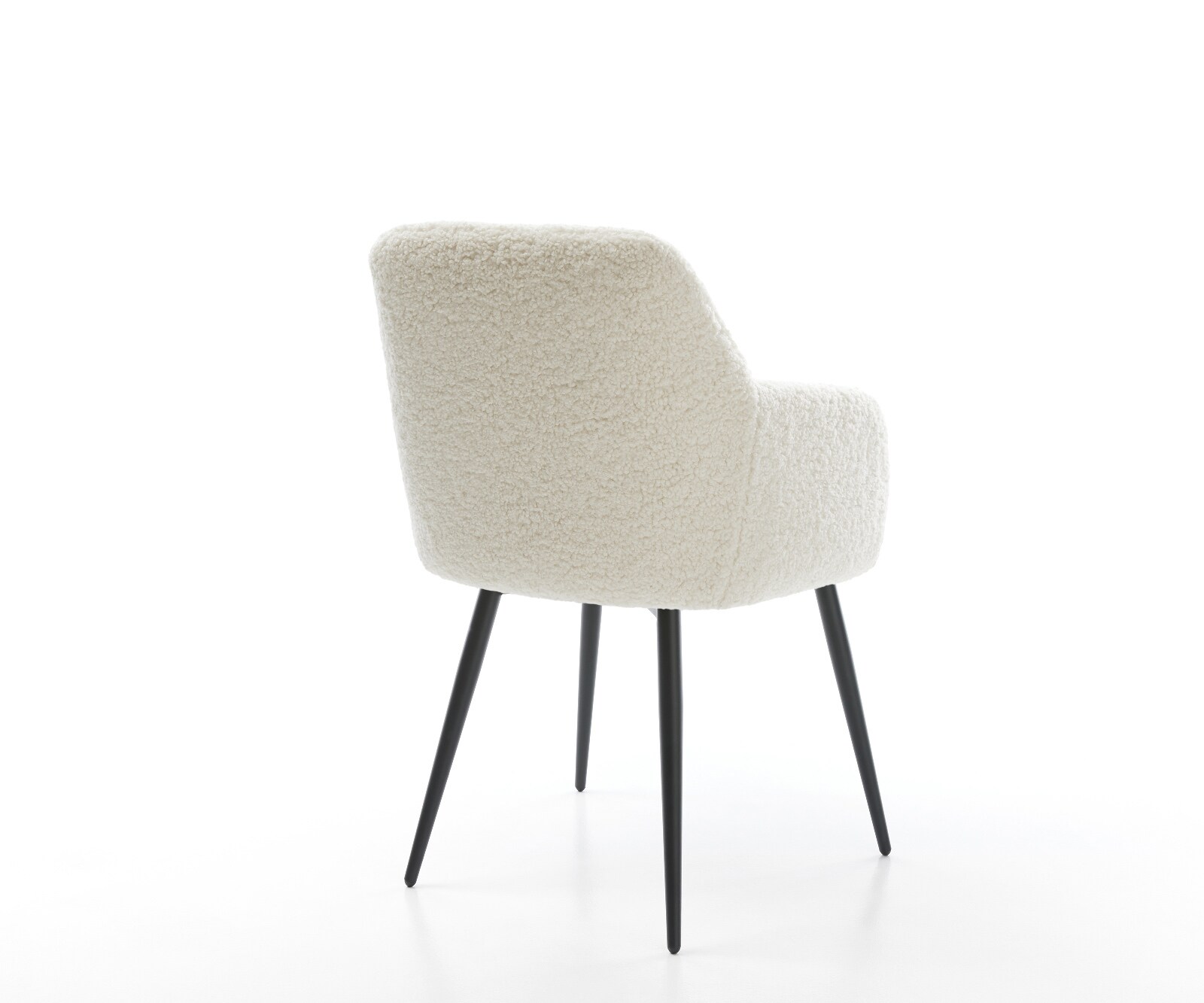 Esszimmerstuhl Greg-Flex Teddy Beige 4-Fuß konisch Schwarz Taschenfederkern 5