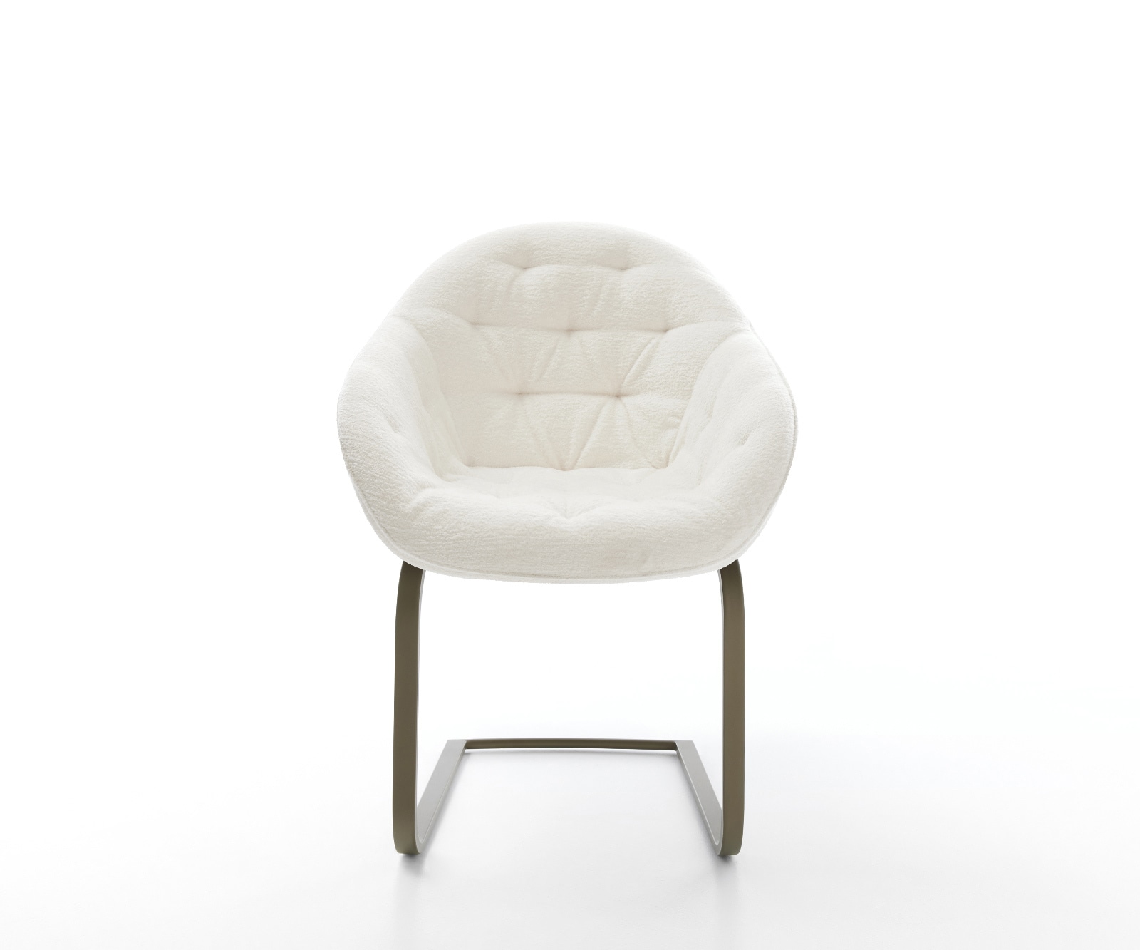 Freischwinger Gaio-Flex Bouclé Soft Beige Freischwinger flach Effektfinish Titan 2