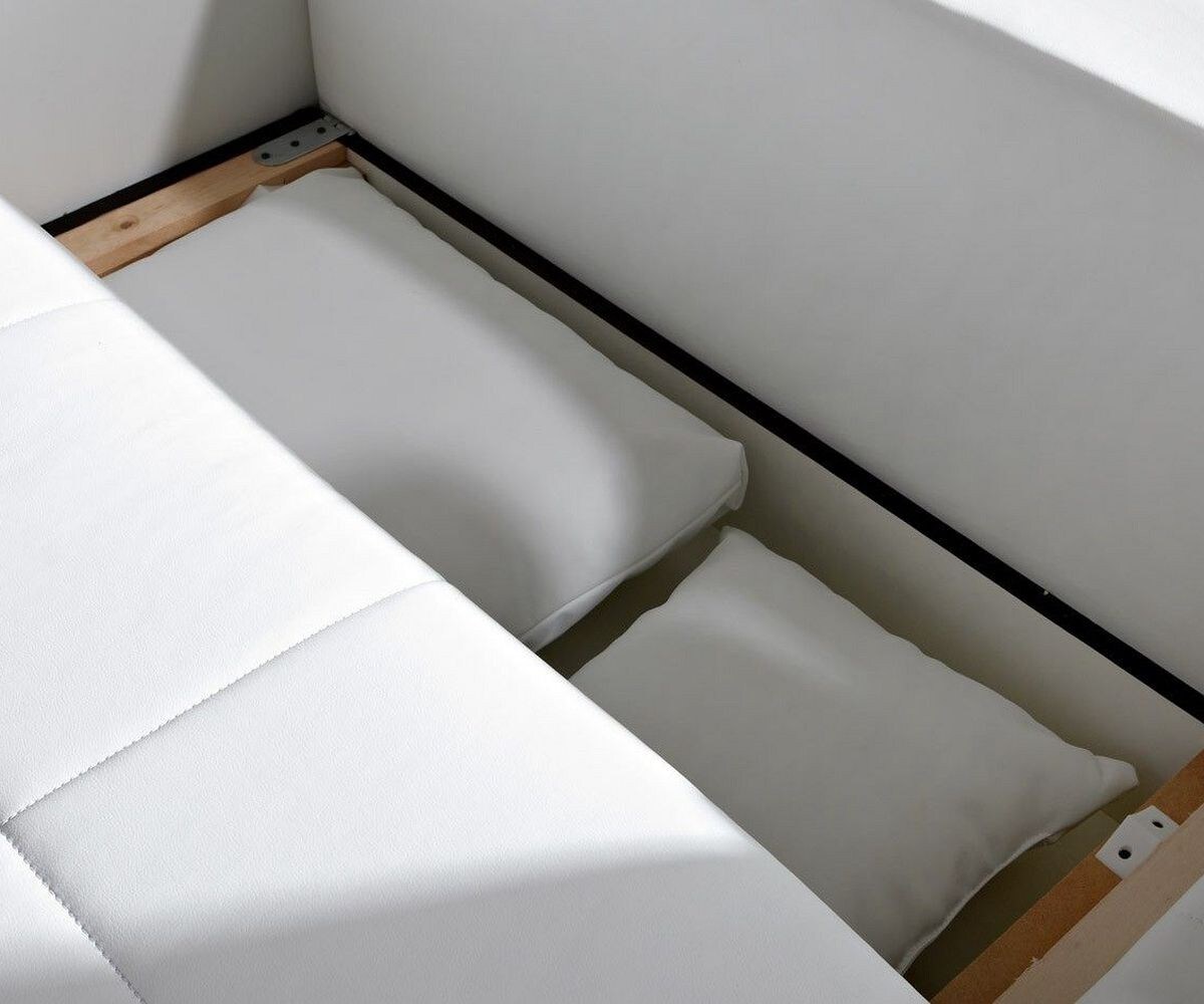 Big-Sofa Marbeya 290x110 cm Weiss mit Schlaffunktion 5
