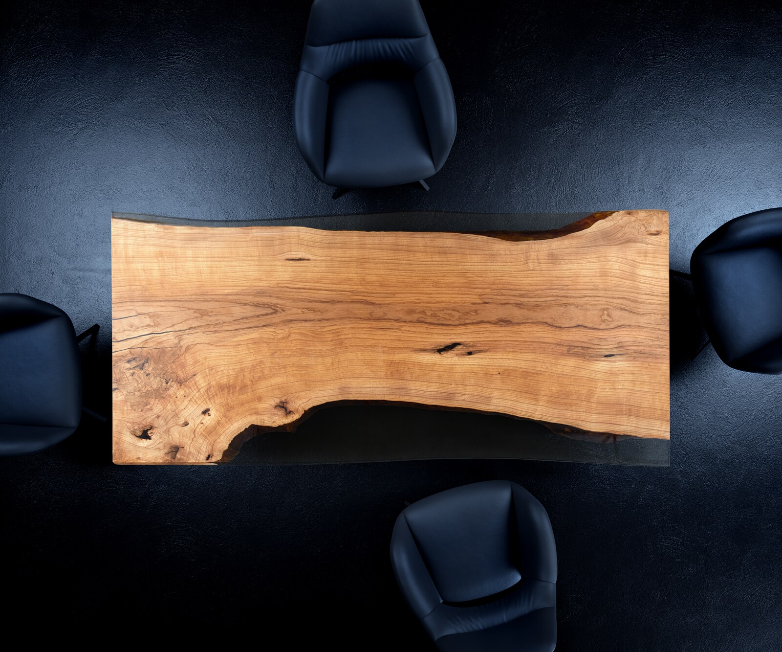 Tischplatte Esche Natur 230 cm Epoxid Unikat Nr. 34726 1