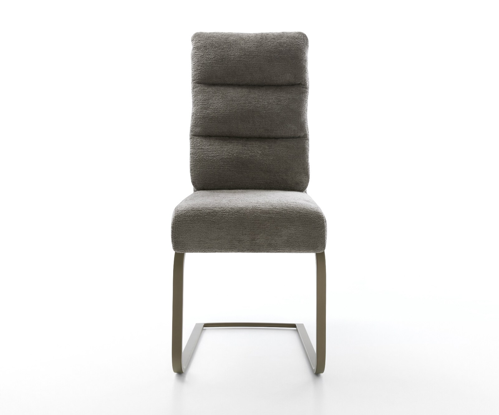 Freischwinger Pela-Flex Bouclé Soft Schlamm Freischwinger flach Effektfinish Titan Taschenfederkern 1