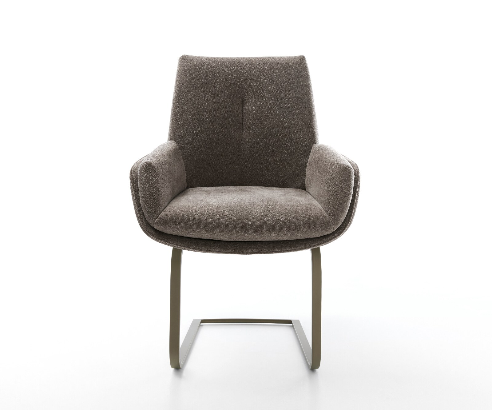 Freischwinger Clea-Flex Strukturstoff Soft Taupe Freischwinger flach Effektfinish Titan 2