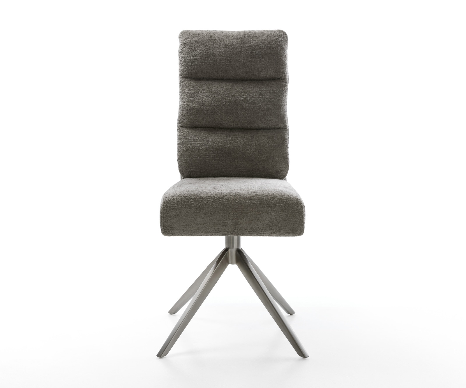 Drehstuhl Pela-Flex Bouclé Soft Schlamm Kreuzgestell breit Graphit 360° drehbar Wippfunktion Taschenfederkern 1