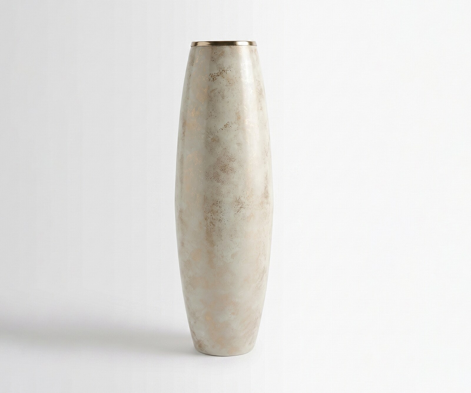 Vase Velino l25 x P25 x H79 cm Verre Alabaster Gold Fait main