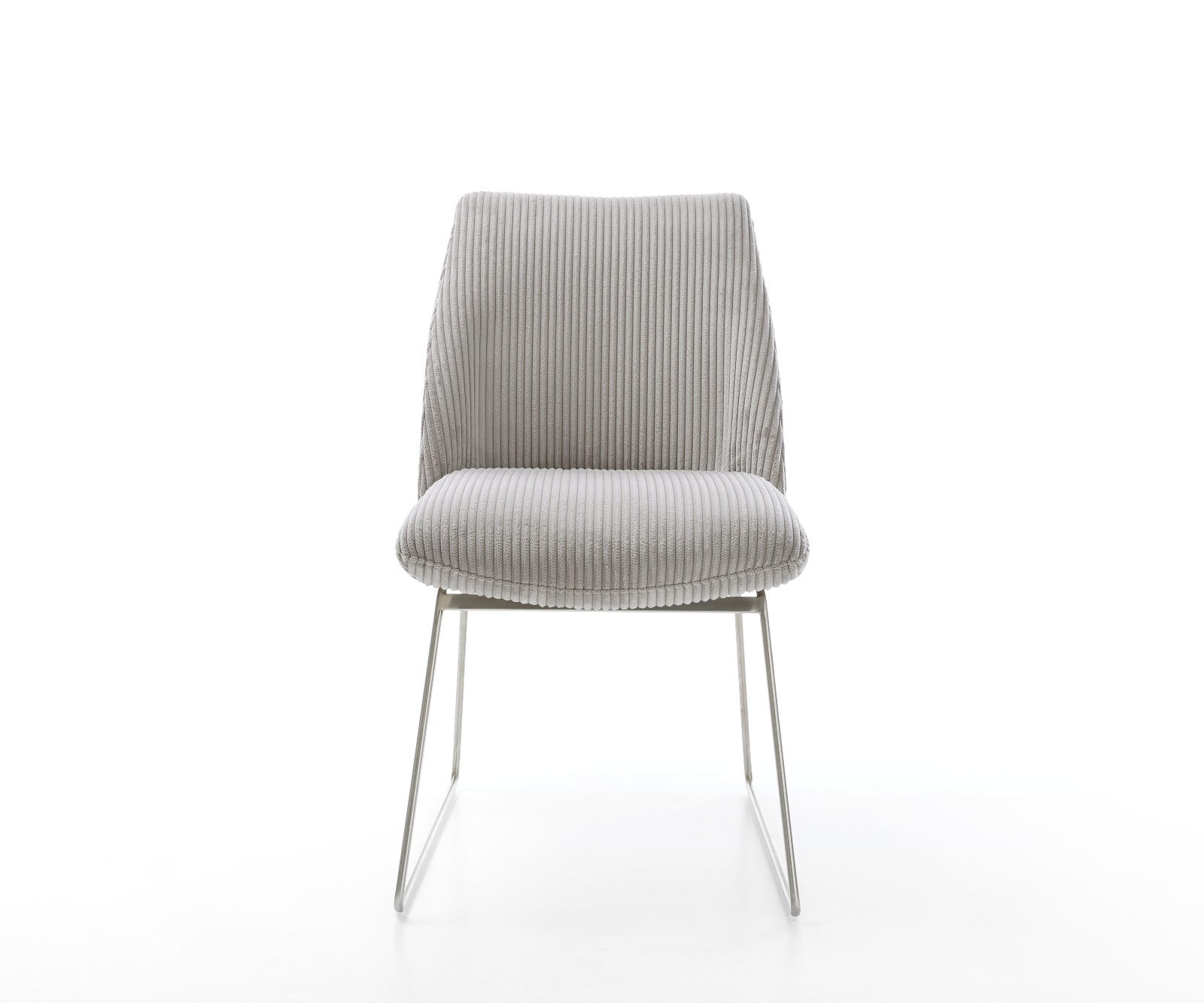 Esszimmerstuhl Elso-Flex Cord Silbergrau Kufengestell Edelstahl Taschenfederkern 1 Esszimmerstuhl Elso-Flex Cord Silbergrau Kufengestell Edelstahl Taschenfederkern 1