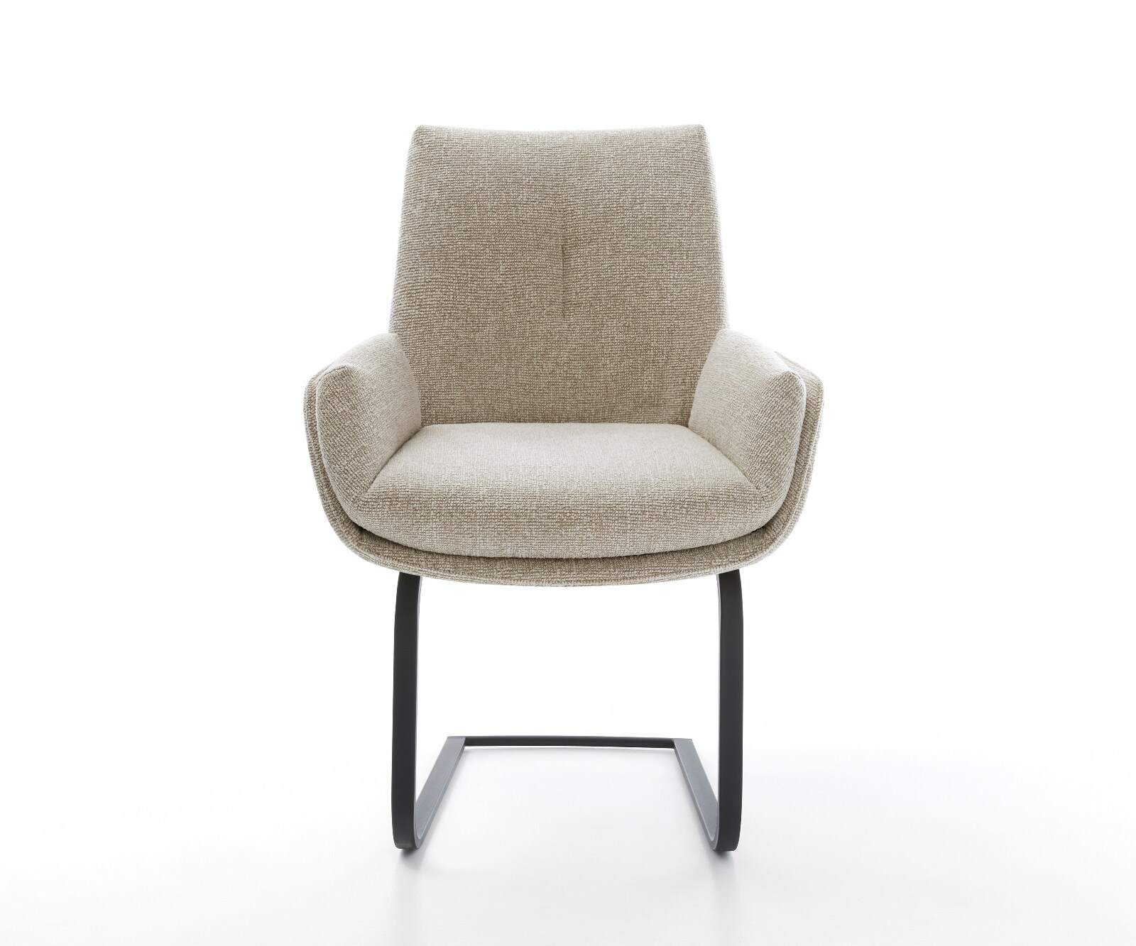 Freischwinger Clea-Flex Webstoff Soft Beige Freischwinger flach Schwarz 1