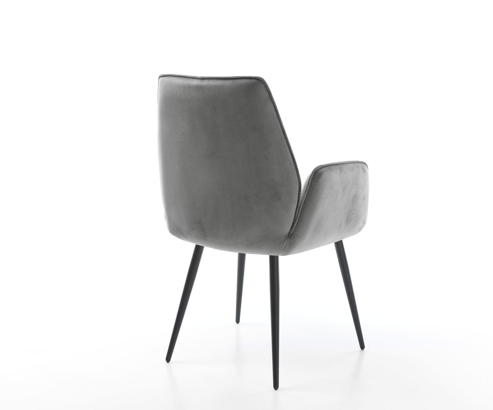 Esszimmerstuhl Zoa-Flex Samt Grau 4-Fuß konisch Schwarz Taschenfederkern 4 Esszimmerstuhl Zoa-Flex Samt Grau 4-Fuß konisch Schwarz Taschenfederkern 4