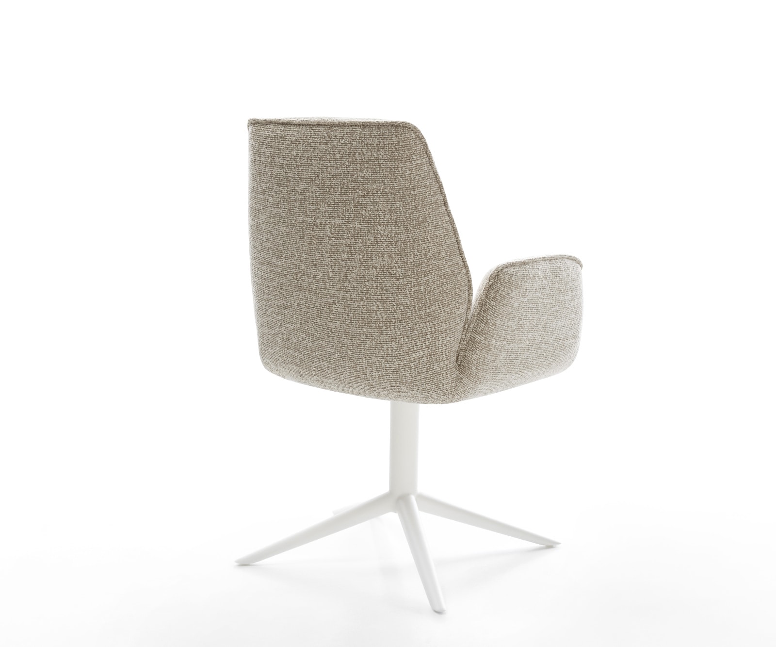 Drehstuhl Zoa-Flex Webstoff Soft Beige Fußkreuz Weiß 360° drehbar Wippfunktion Taschenfederkern 4