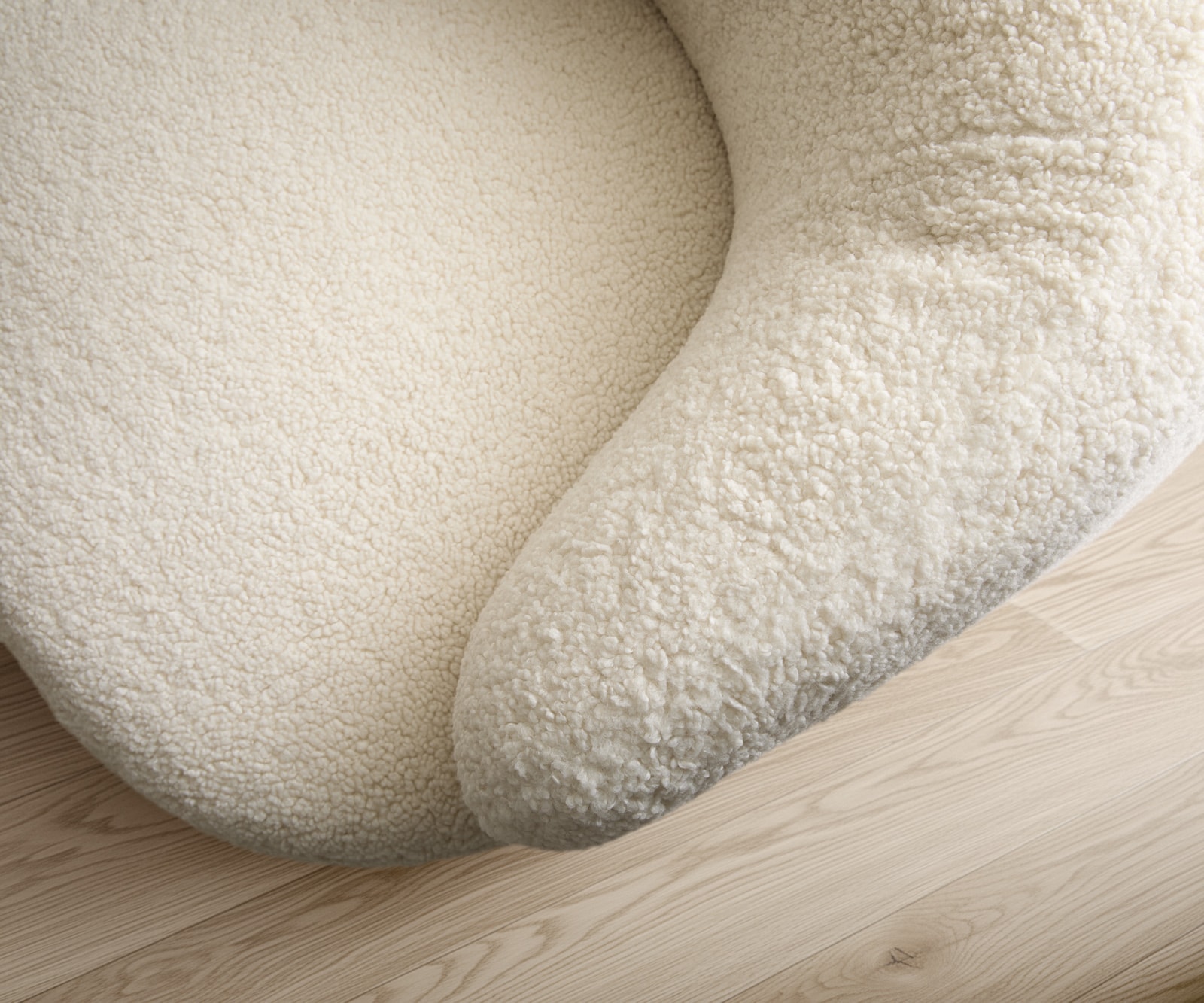 Loungesessel Nova 88x88 cm Teddystoff Beige 5 Loungesessel Nova 88x88 cm Teddystoff Beige 5