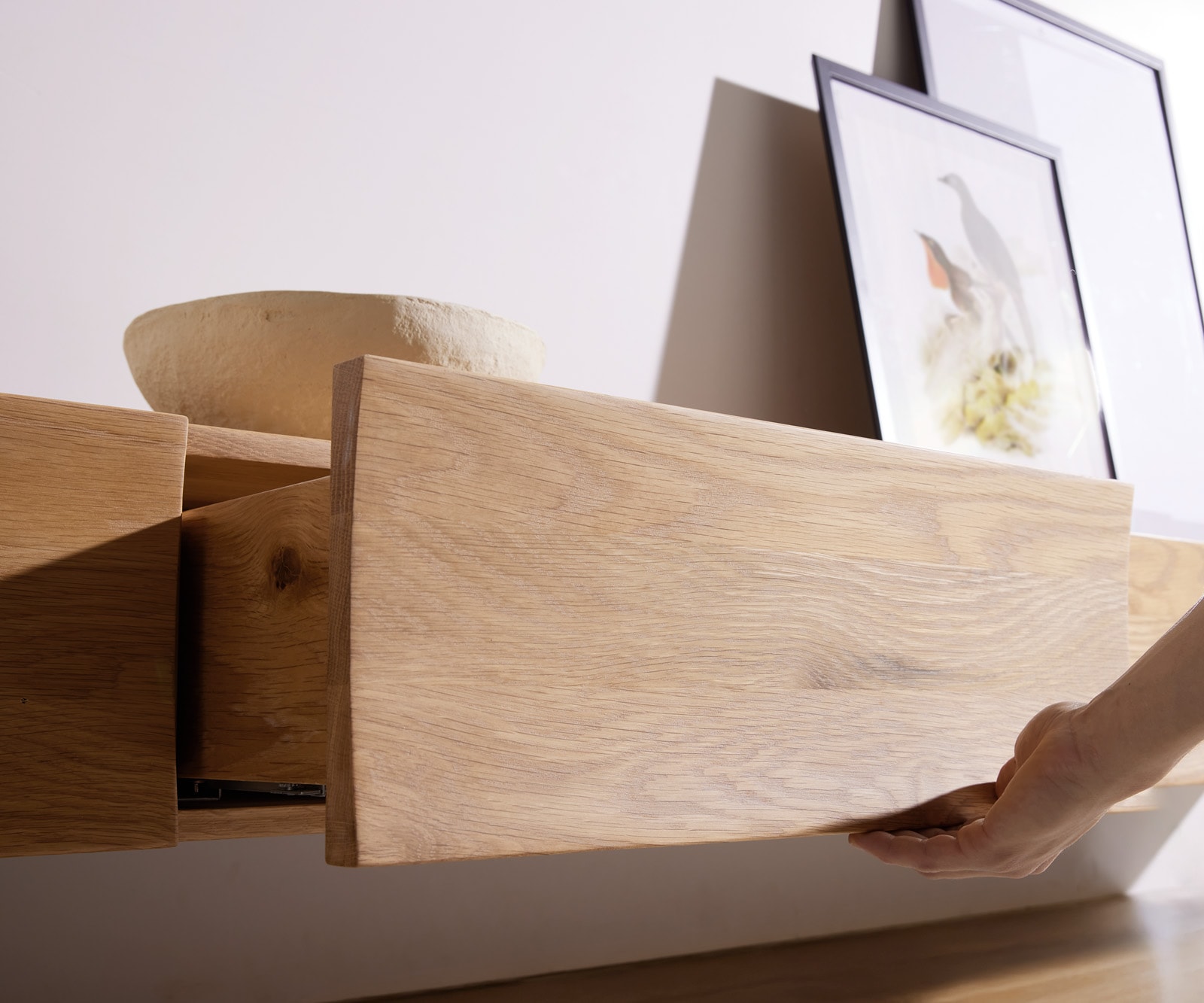 Lowboard Wyatt 220 cm Eiche Natur 4 Schübe schwebend 2 Lowboard Wyatt 220 cm Eiche Natur 4 Schübe schwebend 2