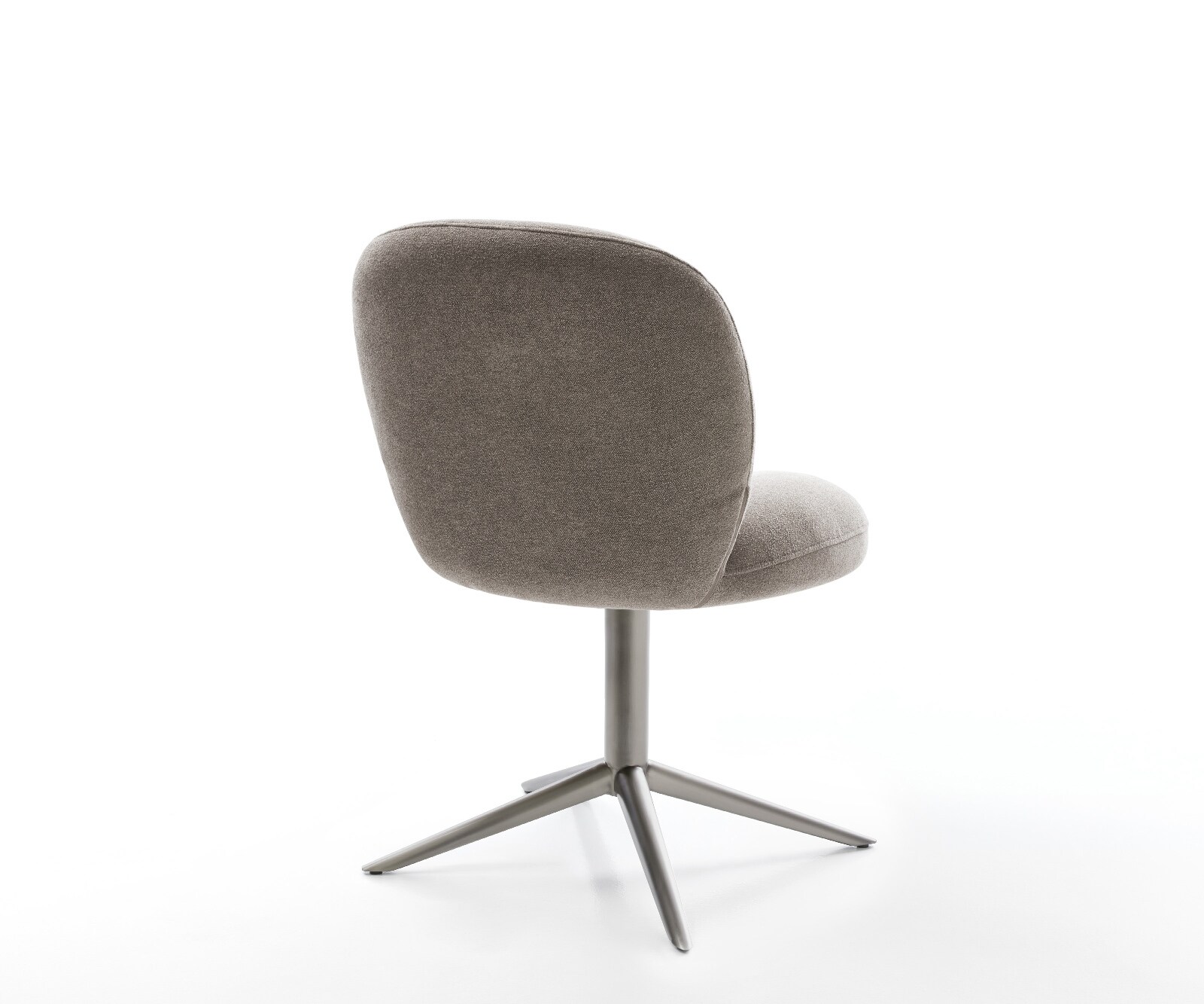 Drehstuhl Nube-Flex Strukturstoff Soft Taupe Fußkreuz Graphit 360° drehbar Wippfunktion Taschenfederkern 5
