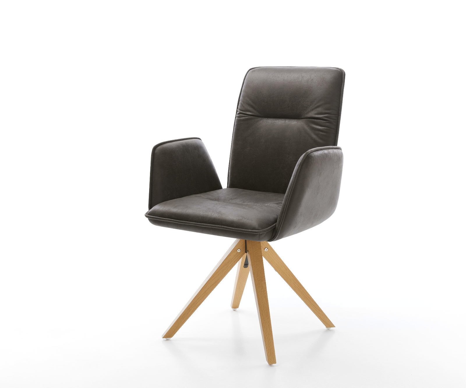 Esszimmerstuhl Vinja-Flex Mikrofaser Anthrazit Vintage Holzgestell kantig N günstig online kaufen