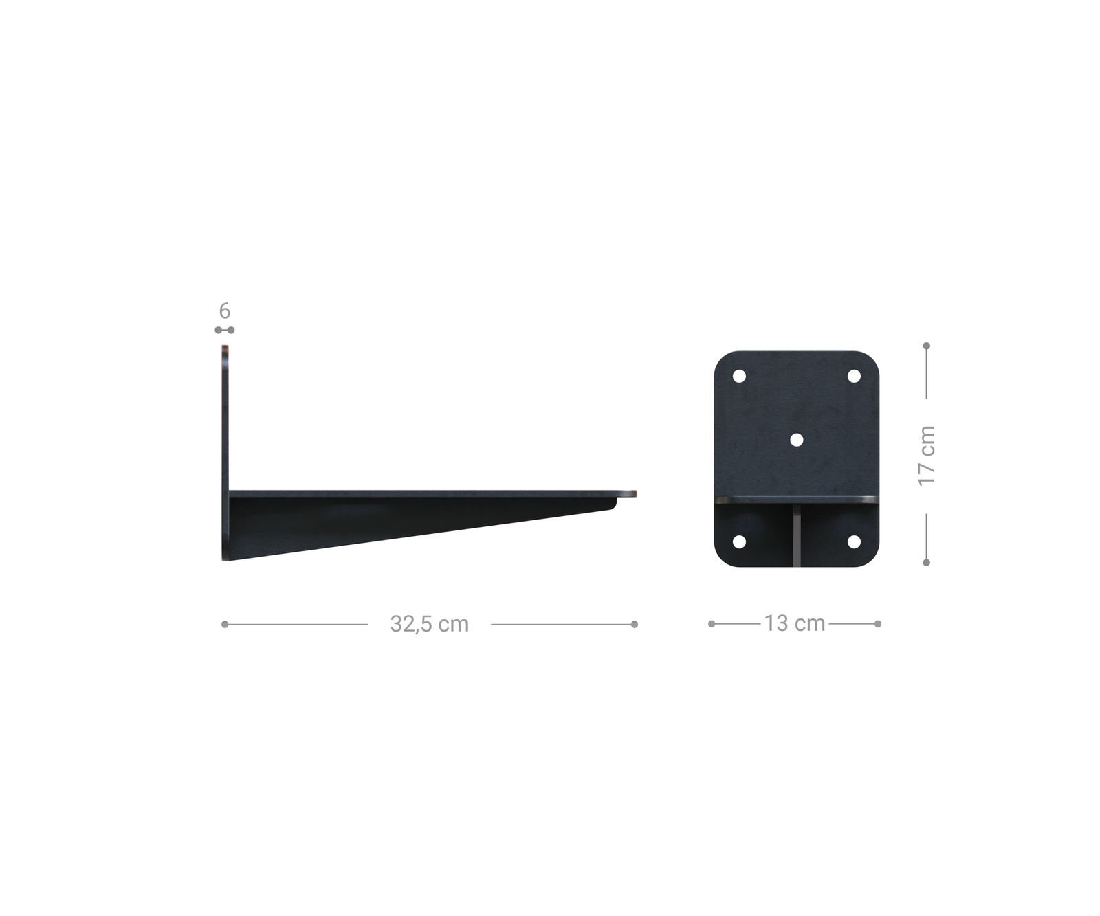 Wandbefestigung Wandkonsole Lowboards 2er Set Schwebend TV-Tisch  4