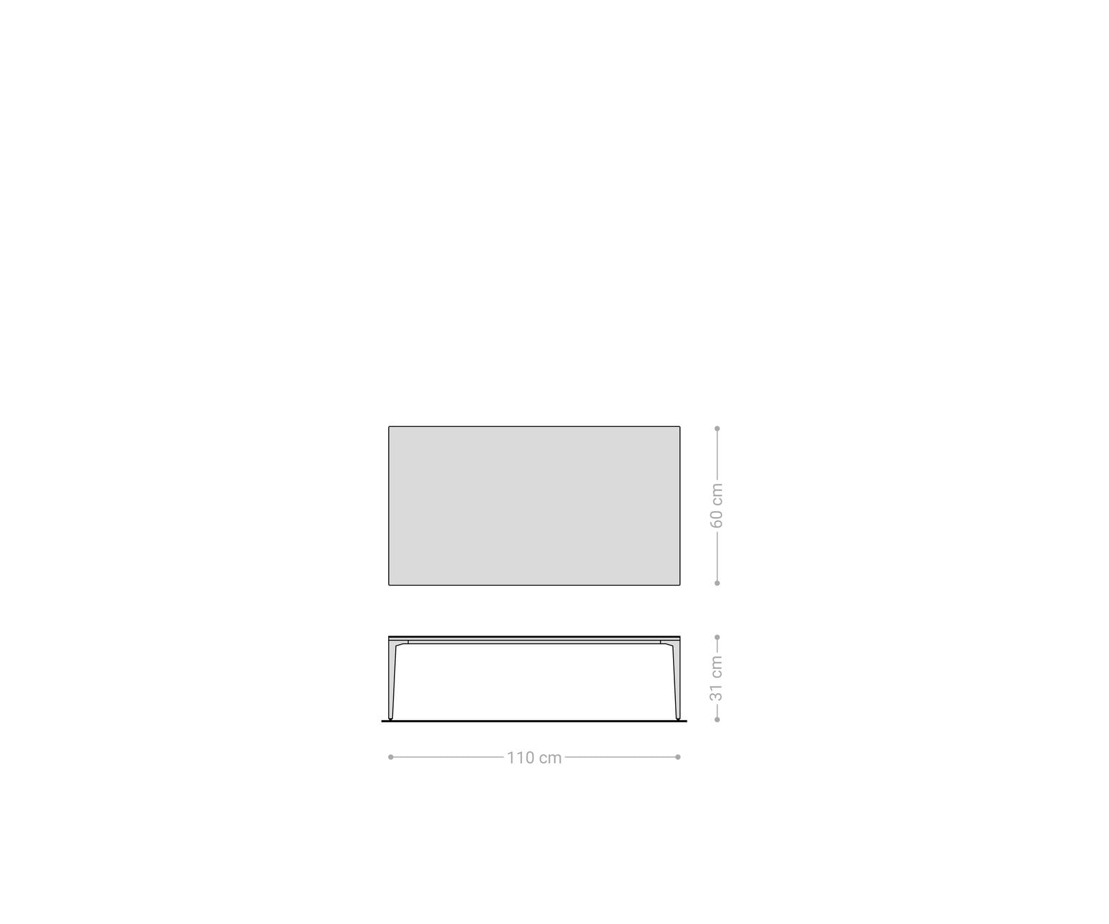 Couchtisch Levente 110x60 cm Keramik Laminam®Nero Greco Anthrazit Gestell Metall Schwarz 8