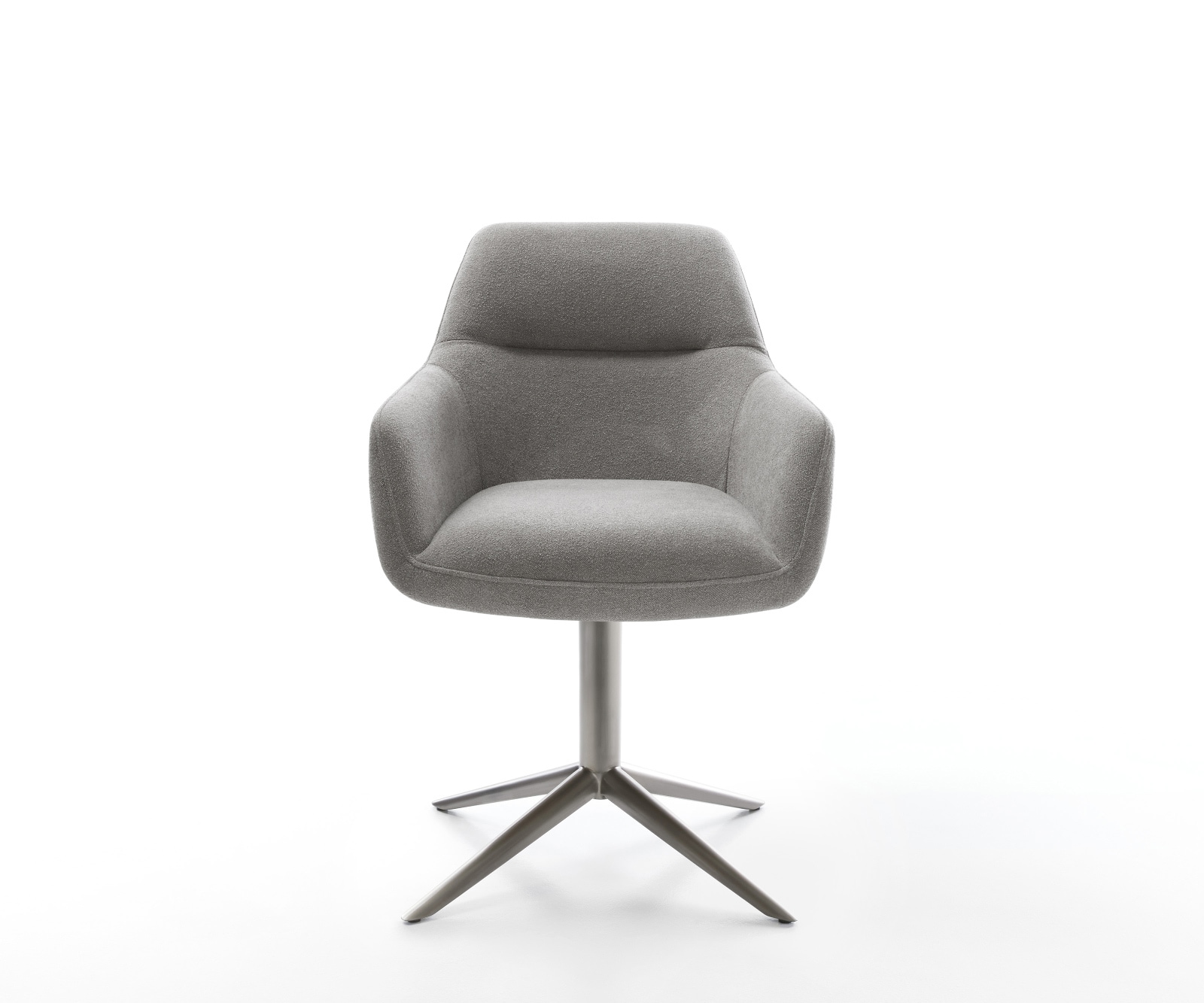 Drehstuhl Pejo-Flex Strukturstoff Soft Grau Fußkreuz Graphit 360° drehbar Wippfunktion Taschenfederkern 1