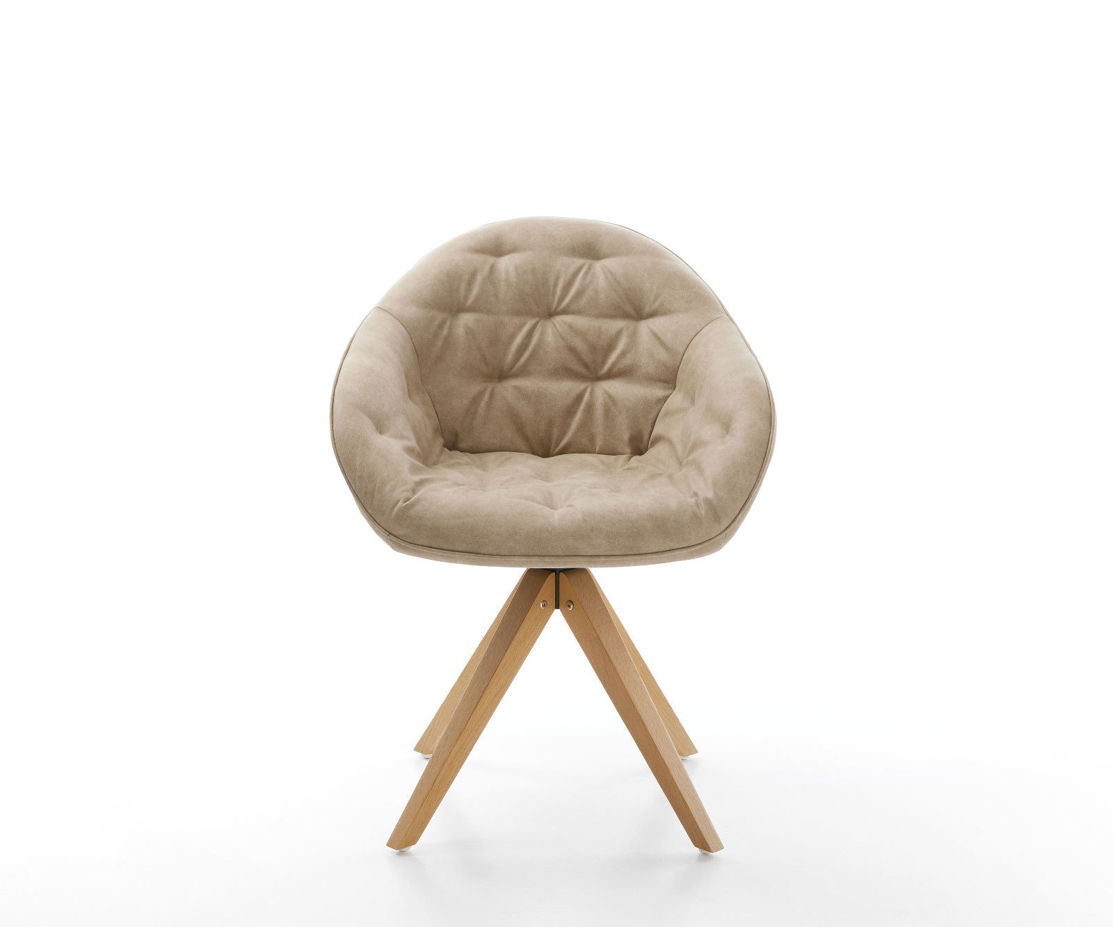 Esszimmerstuhl Gaio-Flex Mikrofaser Beige Vintage Holzgestell kantig Natur 1 Esszimmerstuhl Gaio-Flex Mikrofaser Beige Vintage Holzgestell kantig Natur 1
