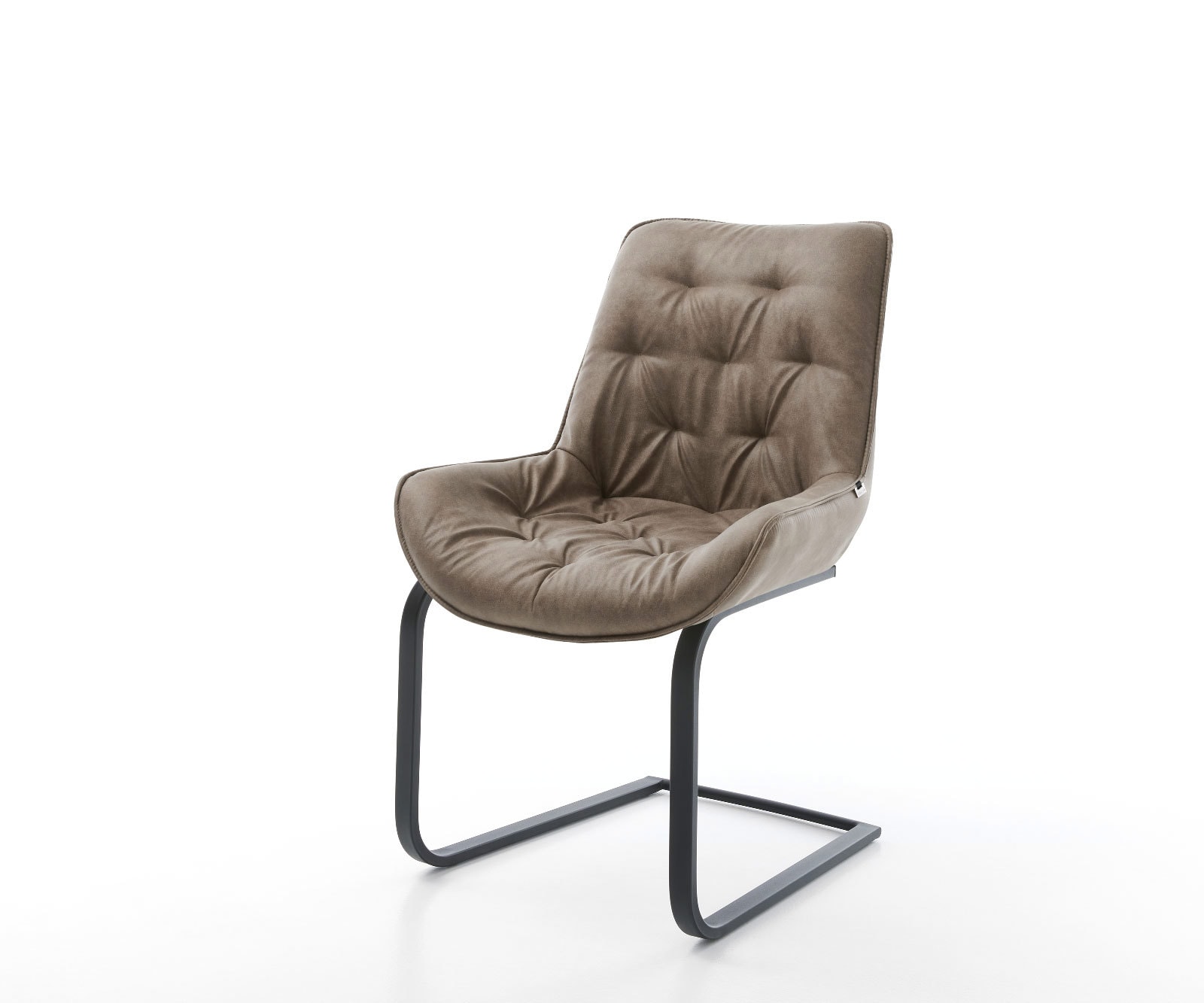 Freischwinger Taimi-Flex Mikrofaser Taupe Vintage Freischwinger flach Schwa günstig online kaufen