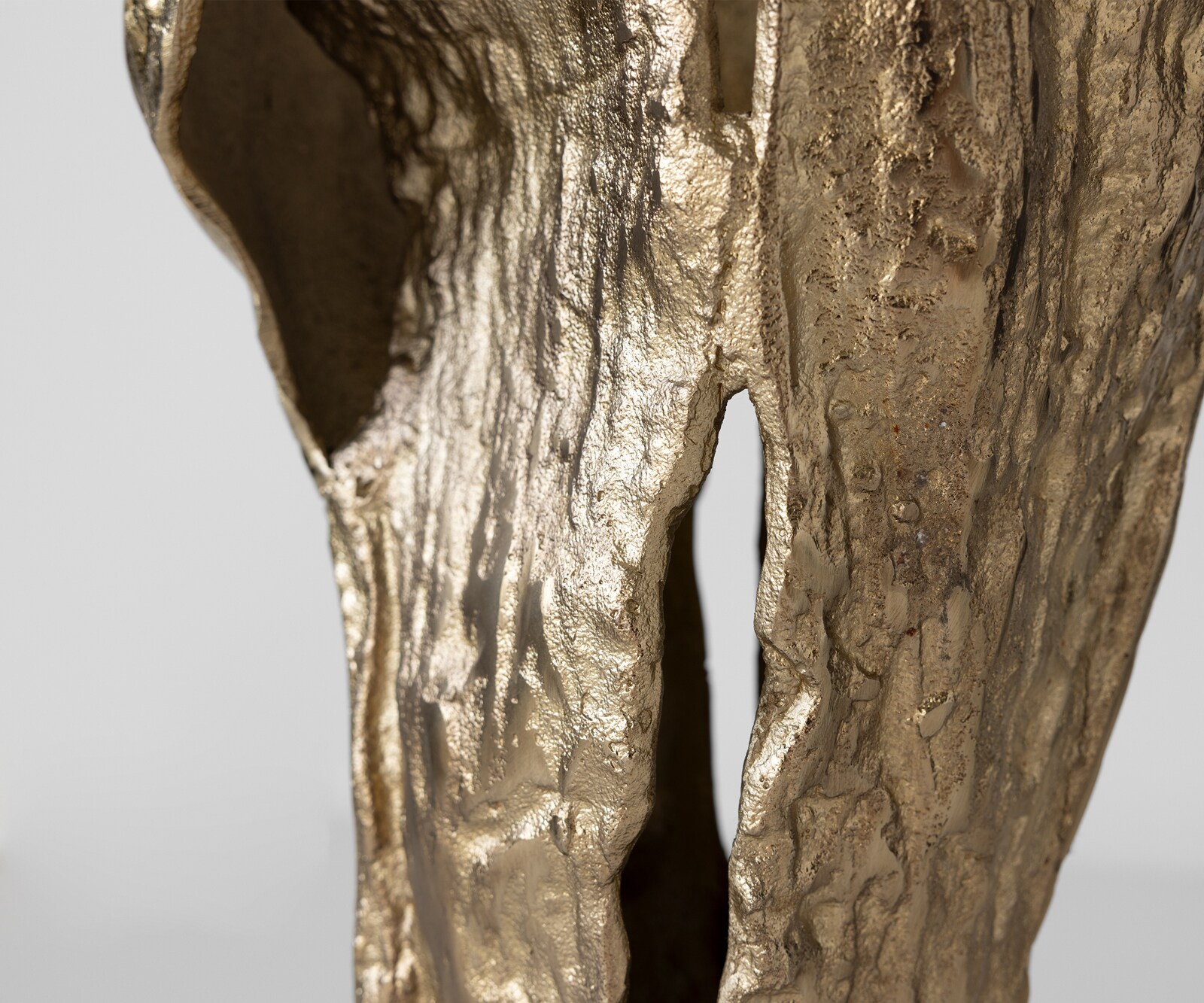 Vase Cortana B25 x T19 x H47 cm Aluminium Champagner Handgemacht 2