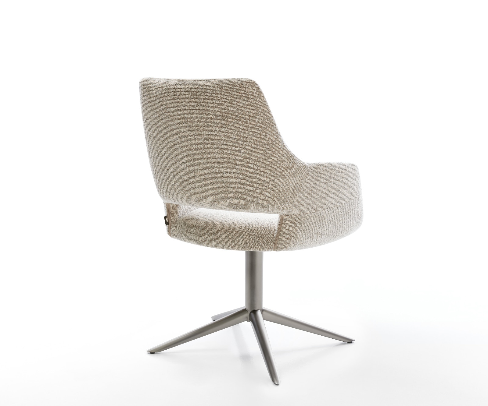 Drehstuhl Yago-Flex mit Armlehnen Webstoff Soft Beige Fußkreuz Graphit 360° drehbar Wippfunktion Taschenfederkern 5