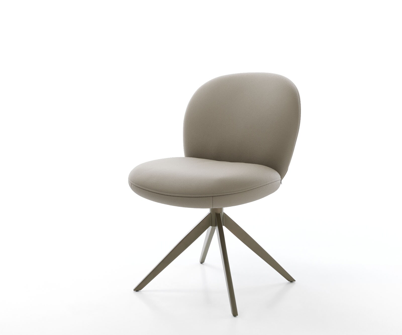 Drehstuhl Nube-Flex Echt-Leder Schlamm Kreuzgestell breit Effektfinish Tita günstig online kaufen