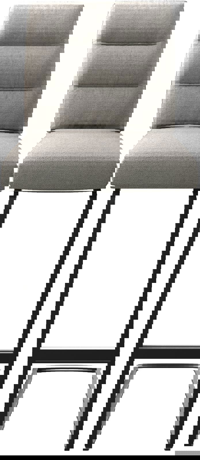 Barstuhl Pela-Flex Stripes Hellgrau Freischwinger flach Metall 4