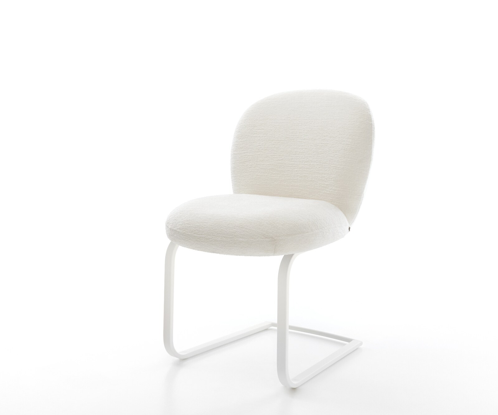 Freischwinger Nube-Flex Bouclé Soft Beige Freischwinger flach Weiß Taschenfederkern