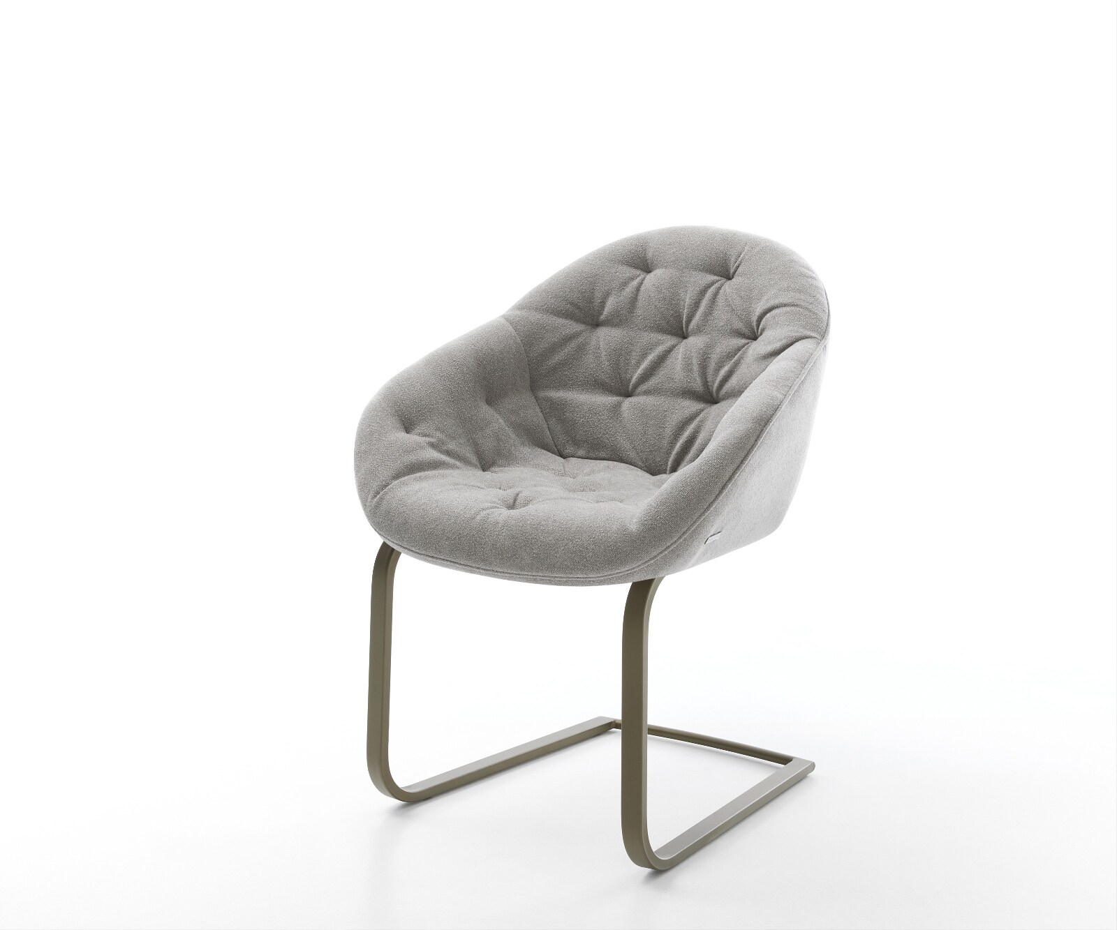 Freischwinger Gaio-Flex Strukturstoff Soft Grau Freischwinger flach Effektfinish Titan
