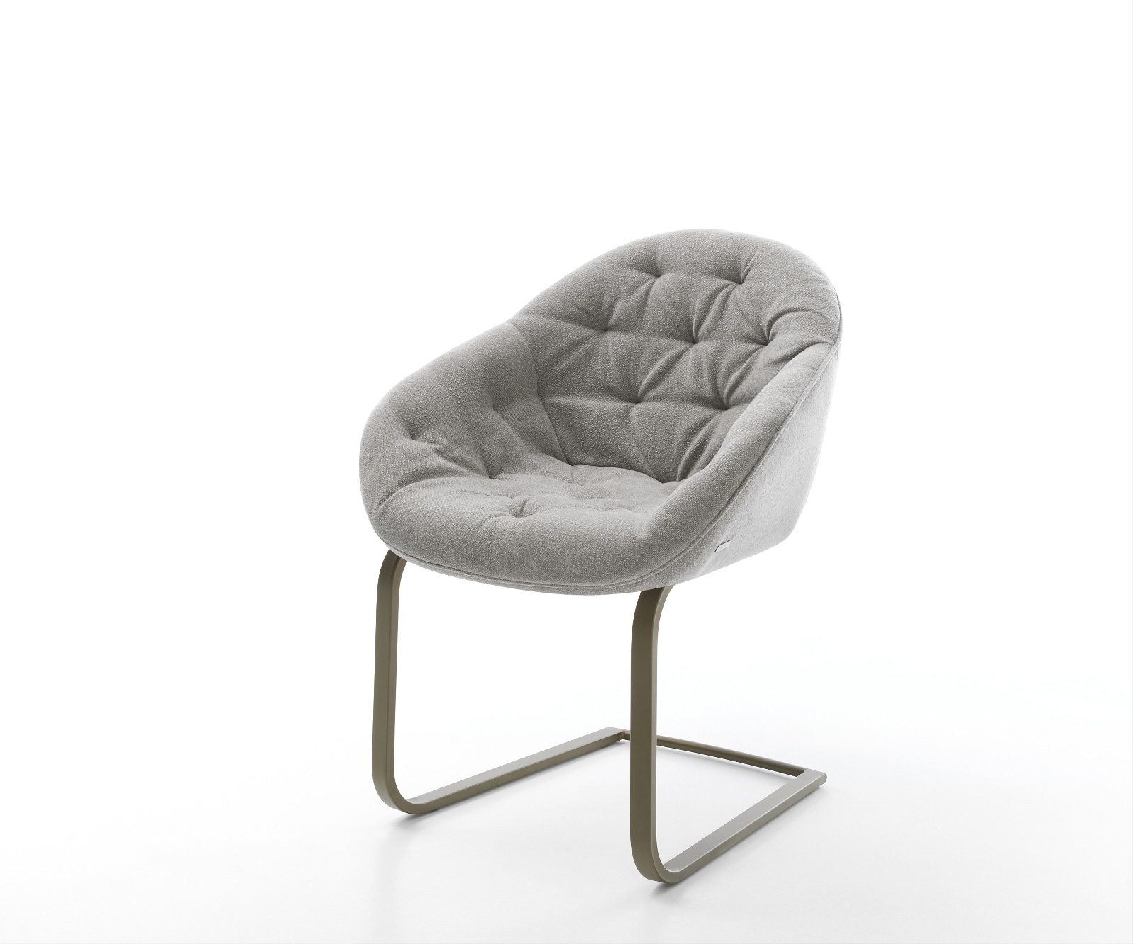 Freischwinger Gaio-Flex Strukturstoff Soft Grau Freischwinger flach Effektfinish Titan