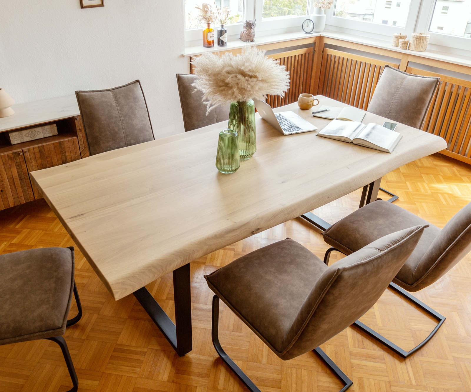 DELIFE Esstisch Edge, Eiche Natur 200x100 günstig online kaufen