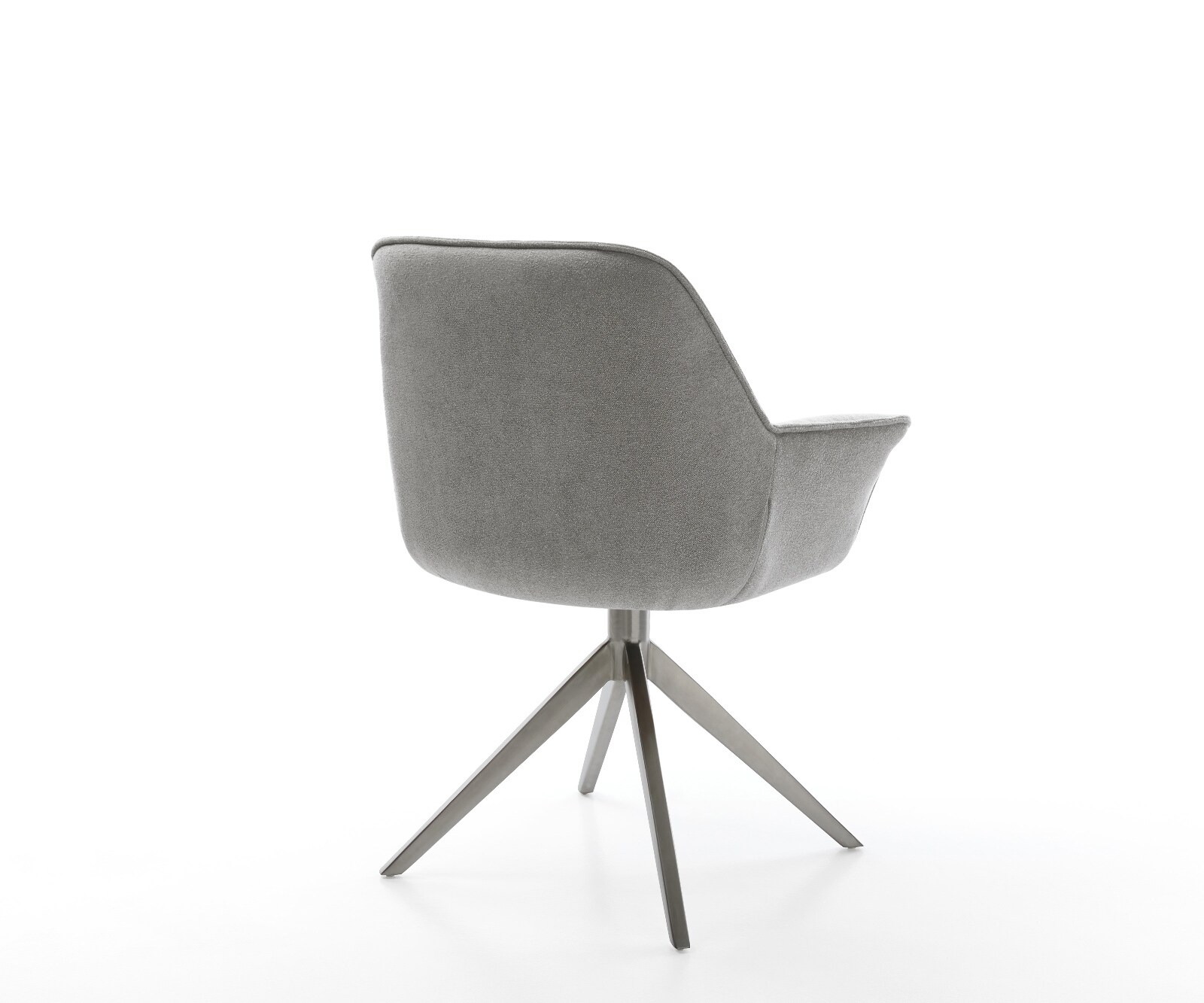 Drehstuhl Keila-Flex mit Armlehnen Strukturstoff Soft Grau Kreuzgestell breit Graphit 360° drehbar Wippfunktion 5