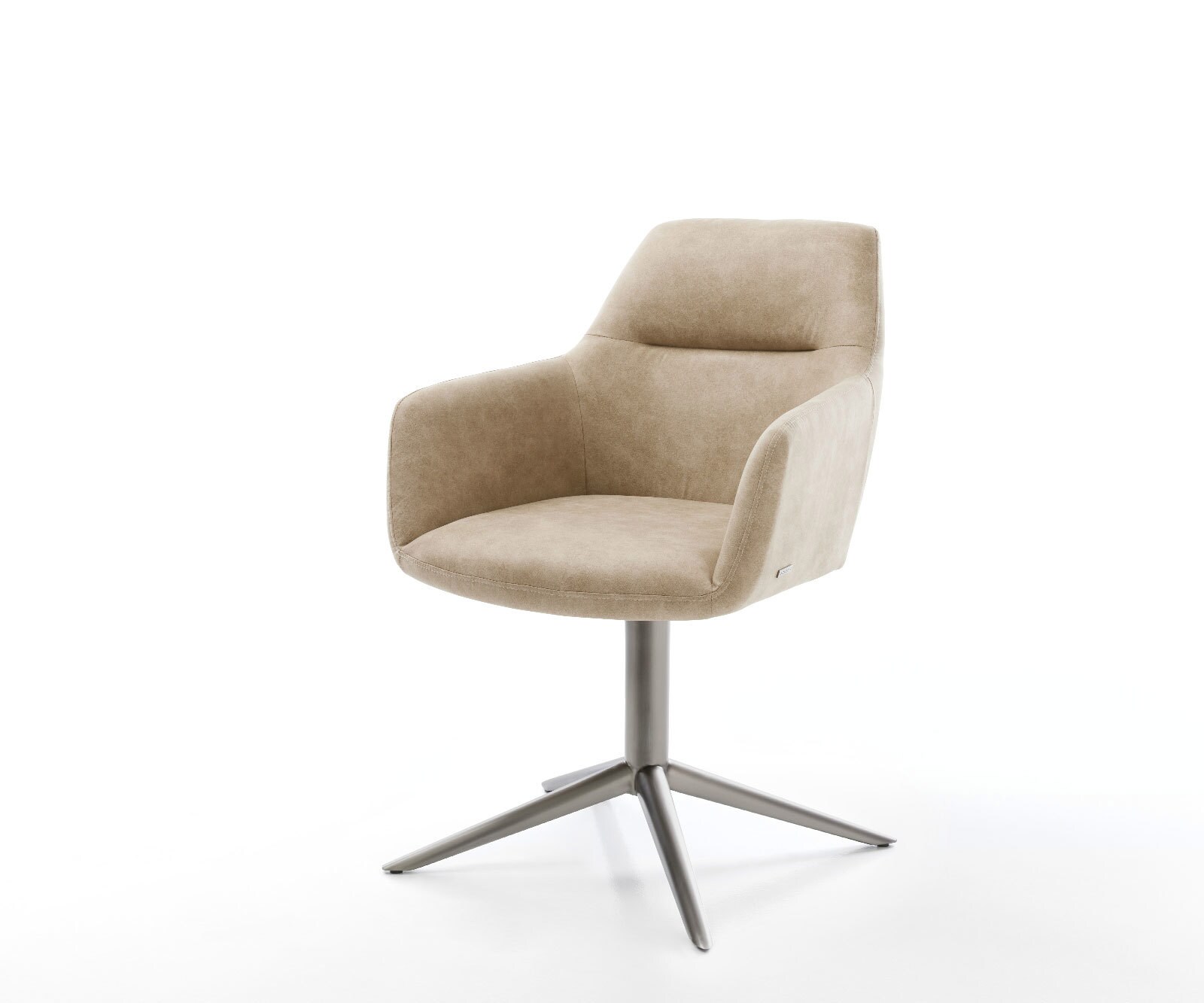 Drehstuhl Pejo-Flex Mikrofaser Beige Vintage Fußkreuz Graphit 360° drehbar günstig online kaufen