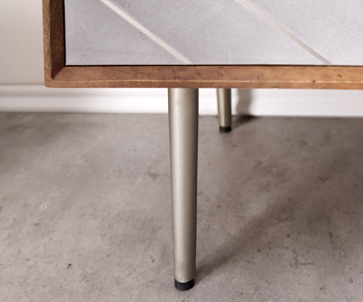 Fuß Konisch 20 cm Metall Silber (4er Set) 2