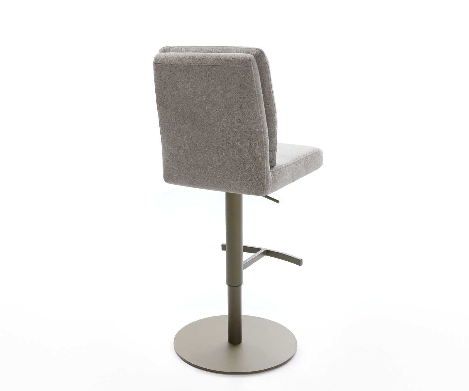 Barstuhl Pela-Flex Strukturstoff Soft Grau Drehfuß höhenverstellbar Metall Titanfarben 5