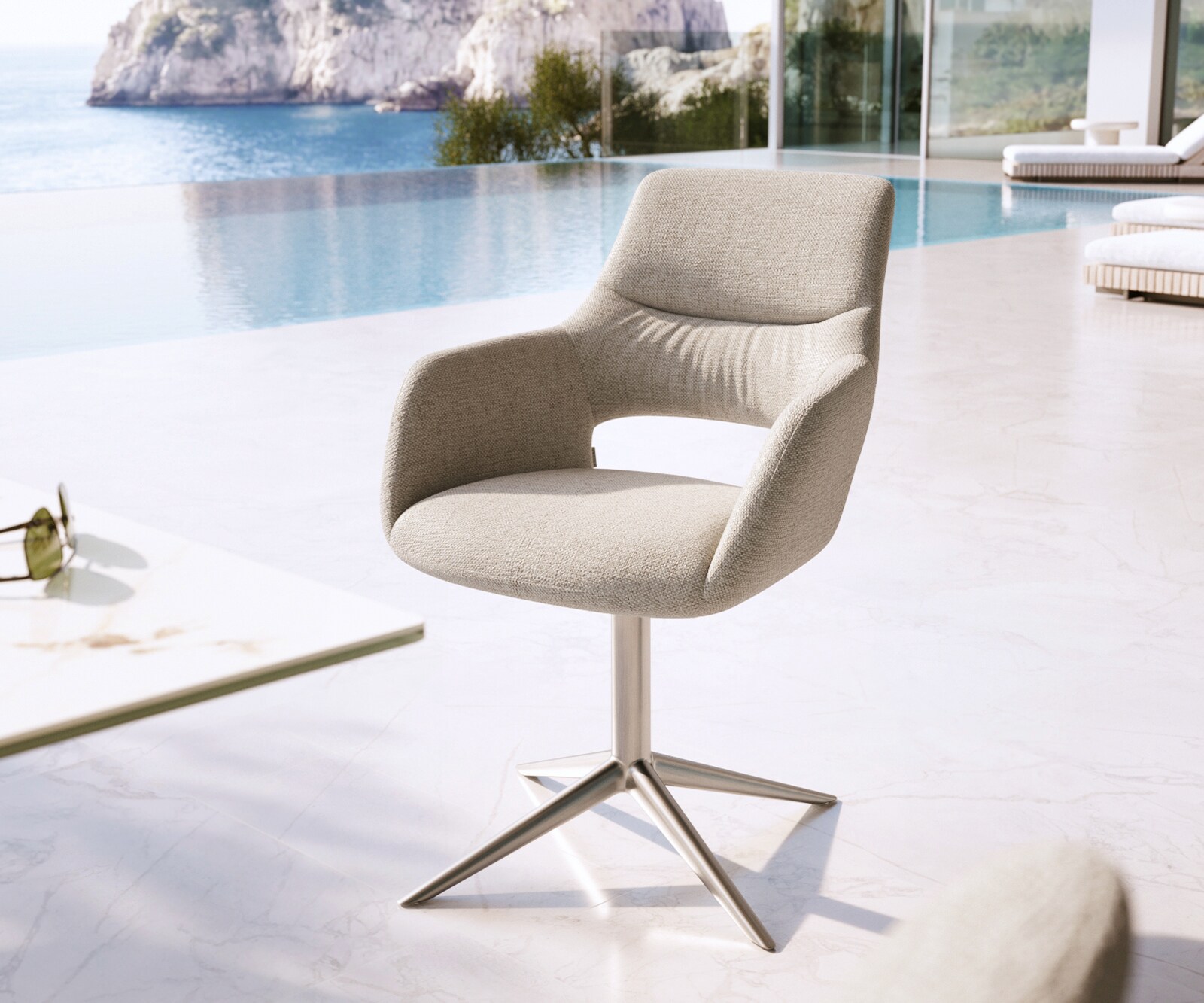 Outdoorstuhl Yago-Flex Fußkreuz 360° drehbar Wippfunktion 2