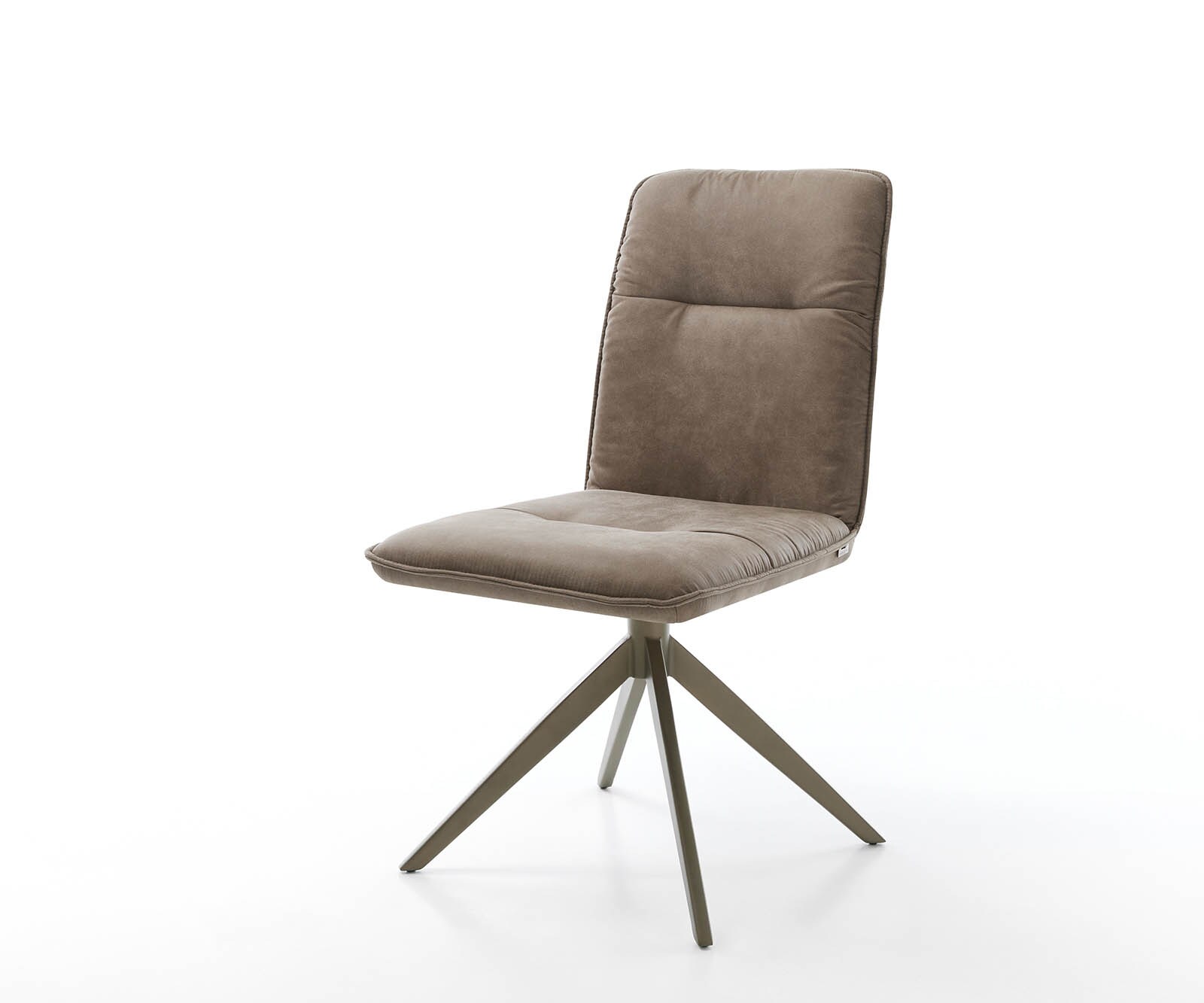 Drehstuhl Vinjo-Flex Taupe Vintage Kreuzgestell breit Effektfinish Titan 360° drehbar