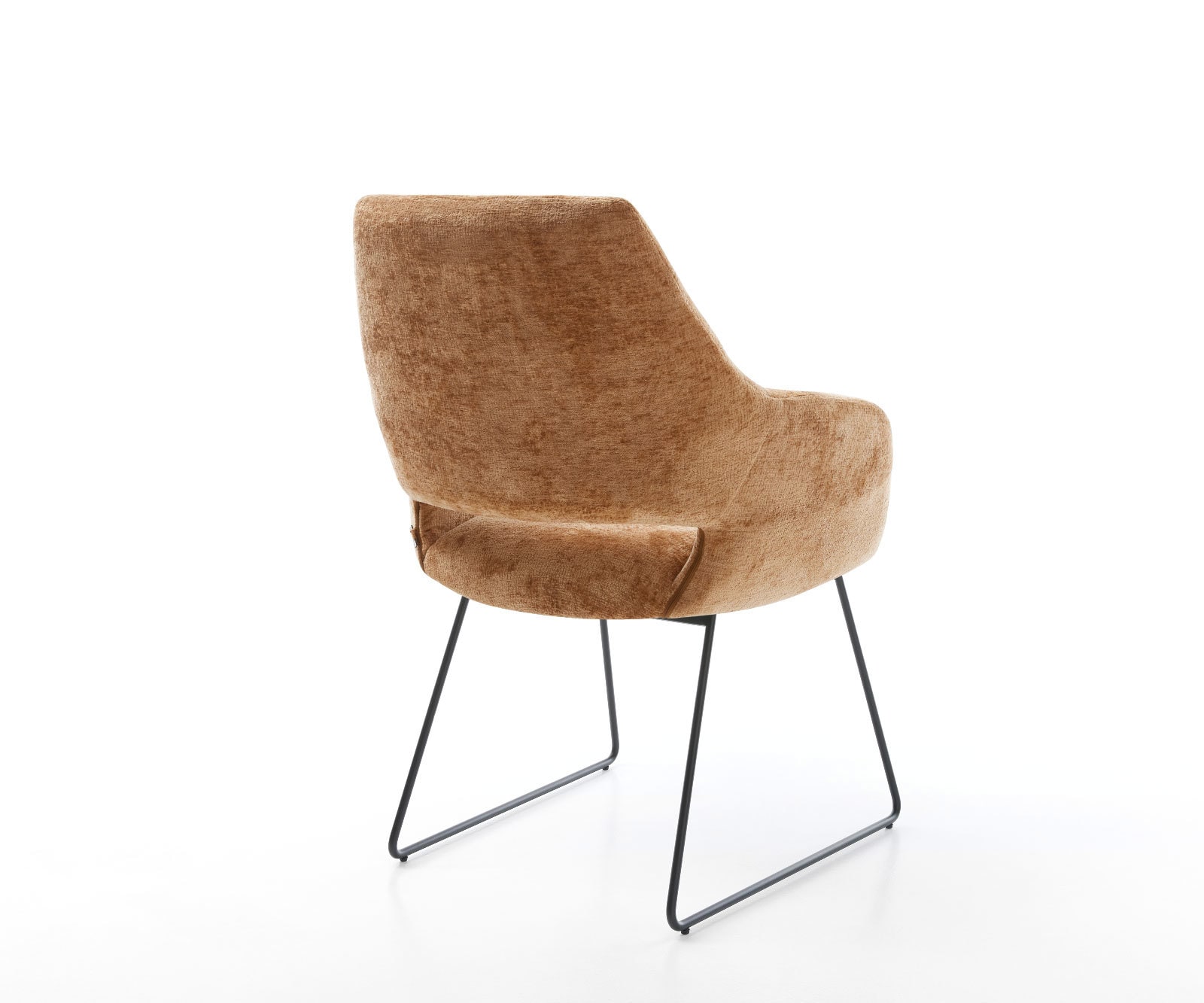 Esszimmerstuhl Yago-Flex mit Armlehnen Chenille Rost Kufengestell Schwarz Taschenfederkern 4 Esszimmerstuhl Yago-Flex mit Armlehnen Chenille Rost Kufengestell Schwarz Taschenfederkern 4