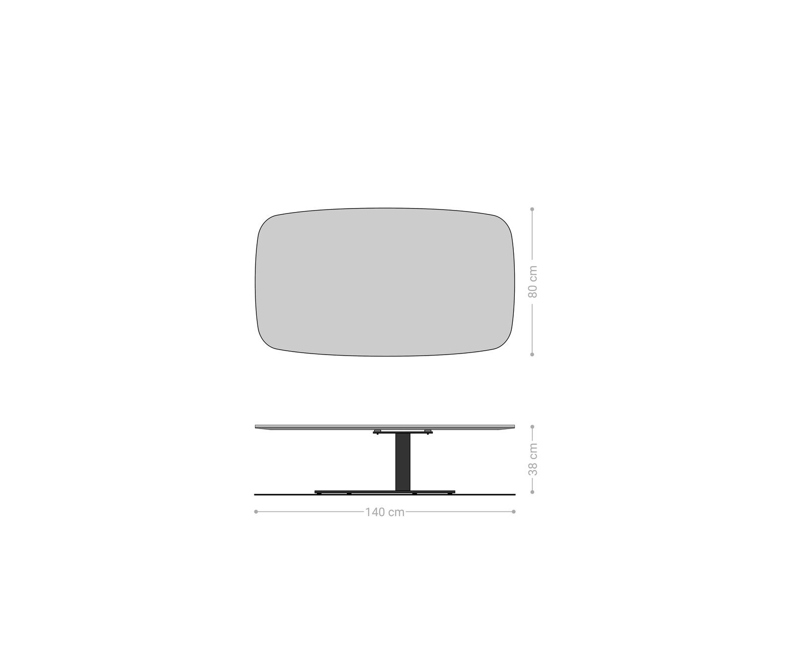 Couchtisch Edge Boot 140x80 cm Keramik Laminam® Emperador Extra Lucidato Dunkelbraun Vibany Edelstahl gebürstet 6