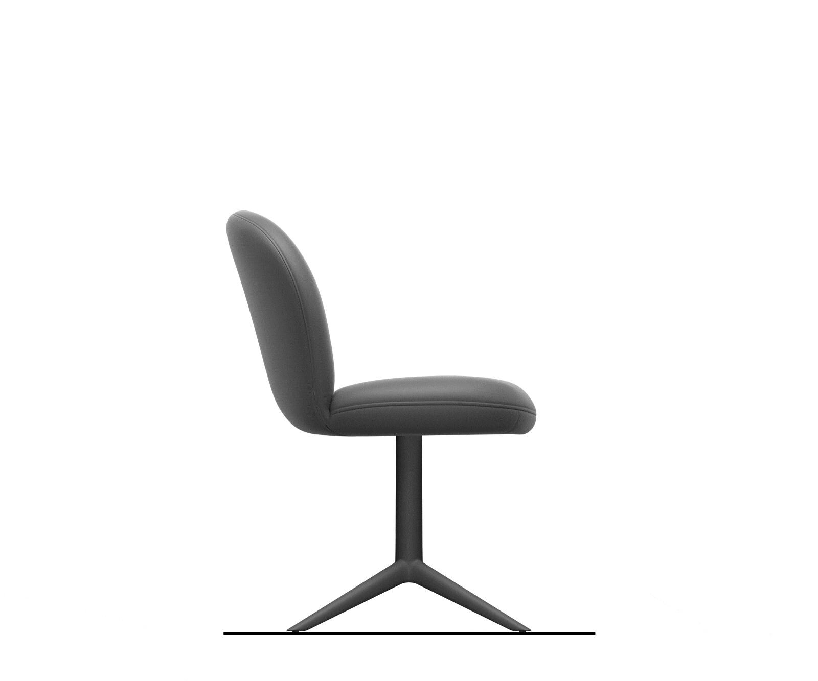 Drehstuhl Nube-Flex mit Armlehnen Strukturstoff Soft Grau Fußkreuz Edelstahl 360° drehbar Wippfunktion Taschenfederkern 9