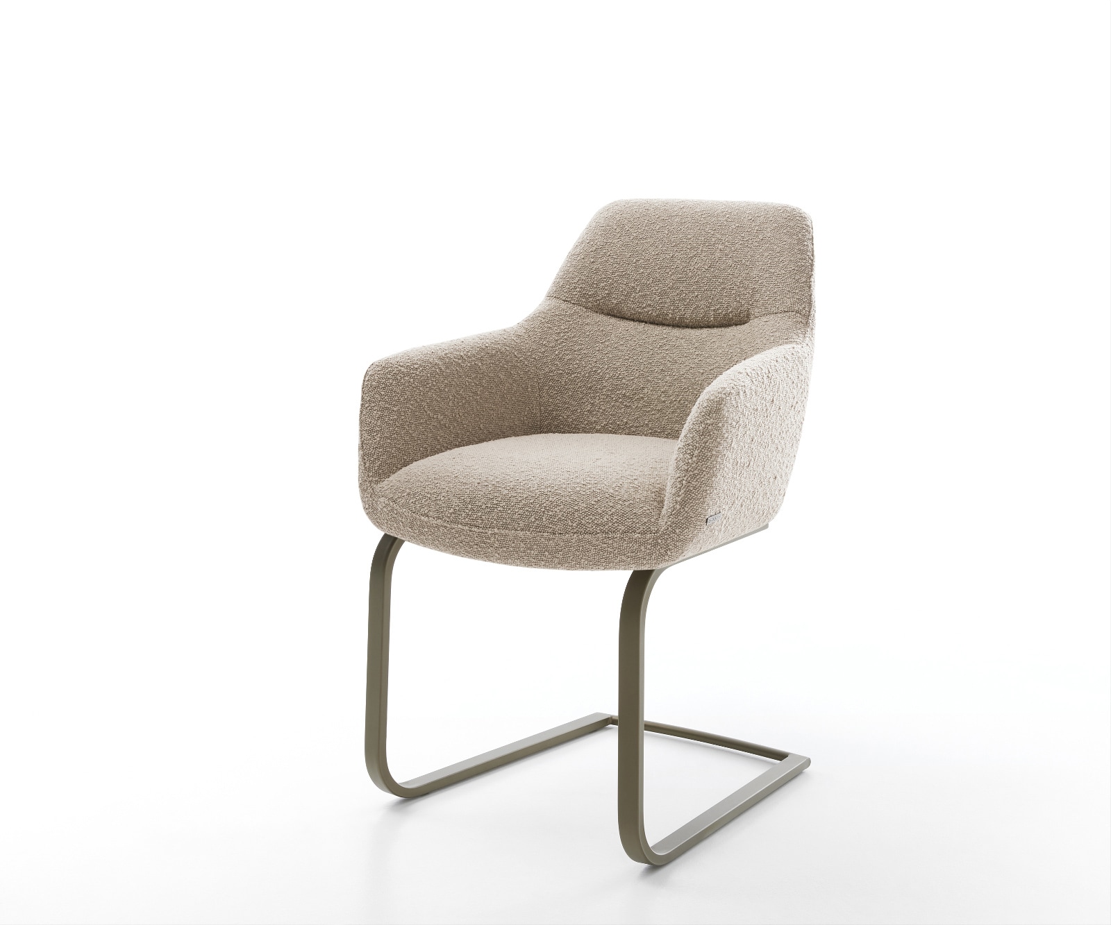 Freischwinger Pejo-Flex Bouclé Schlamm Freischwinger flach Effektfinish Titan Taschenfederkern