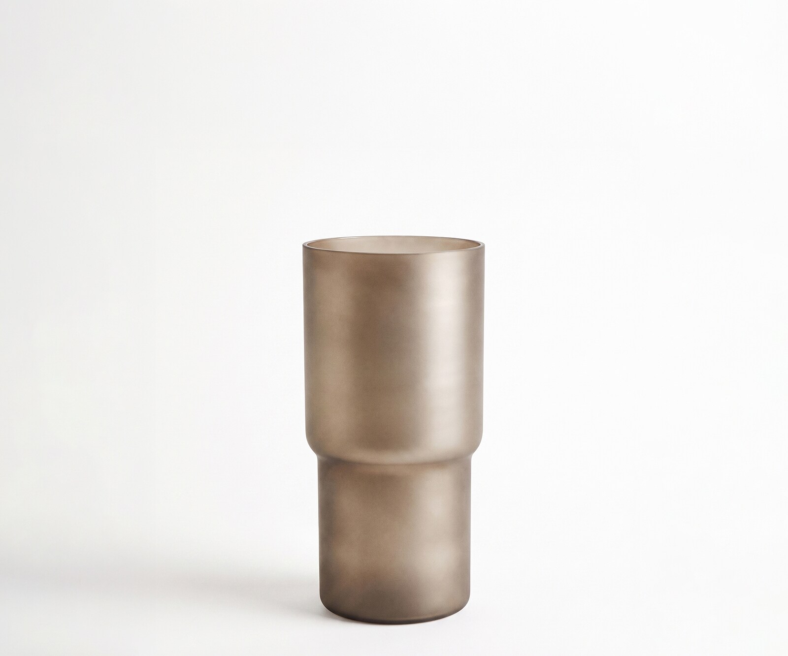 Vase Columna l15 x P15 x H30 cm Verre Opal Soufflé à la bouche