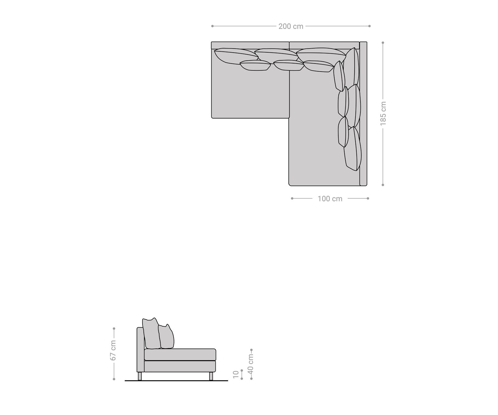 Ecksofa Clovis Braun Antik Optik Ottomane Rechts Modulsofa 5