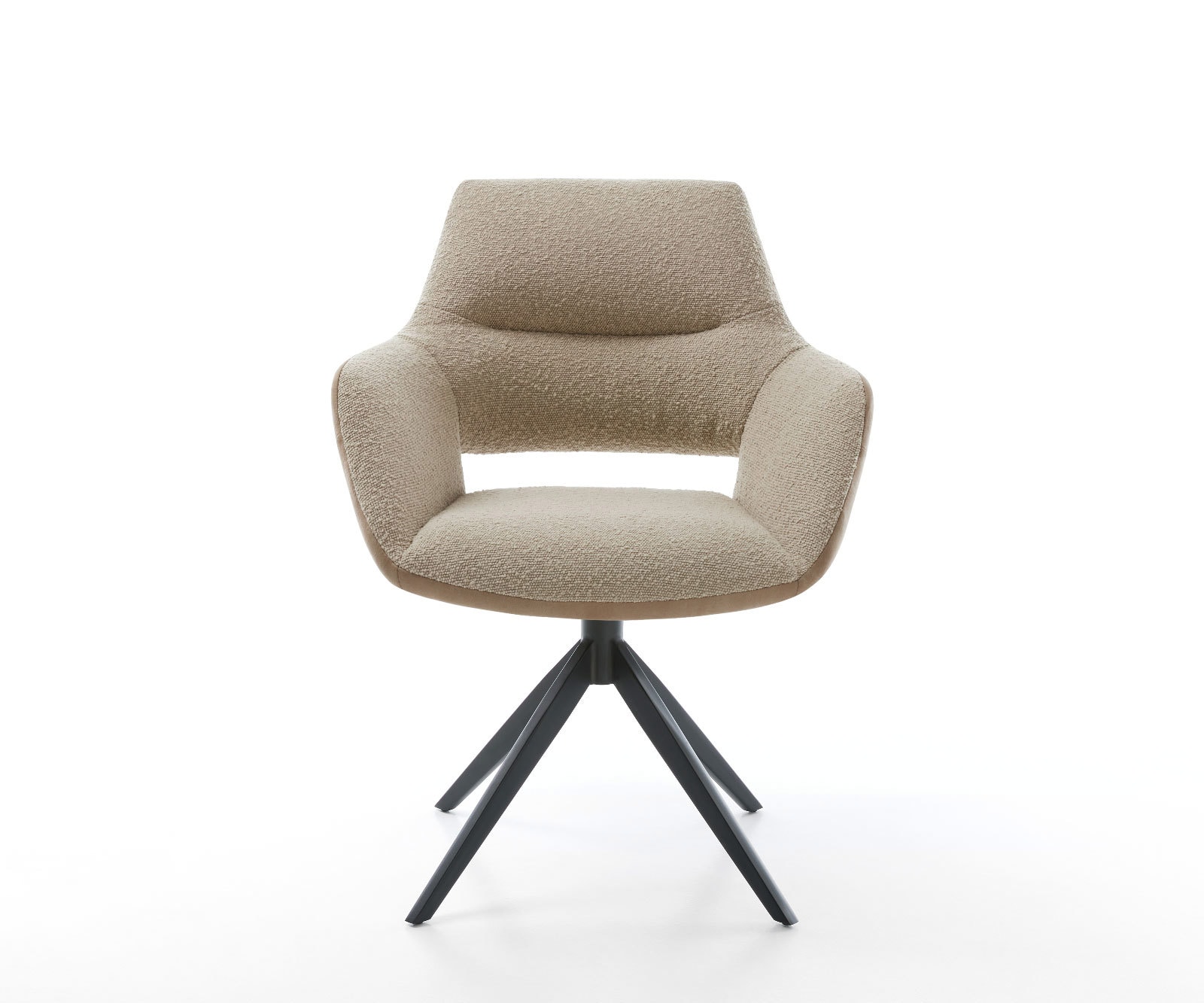 Drehstuhl Yago-Flex mit Armlehnen Materialmix Schlamm Kreuzgestell breit Schwarz 360° drehbar Taschenfederkern 1 Drehstuhl Yago-Flex mit Armlehnen Materialmix Schlamm Kreuzgestell breit Schwarz 360° drehbar Taschenfederkern 1