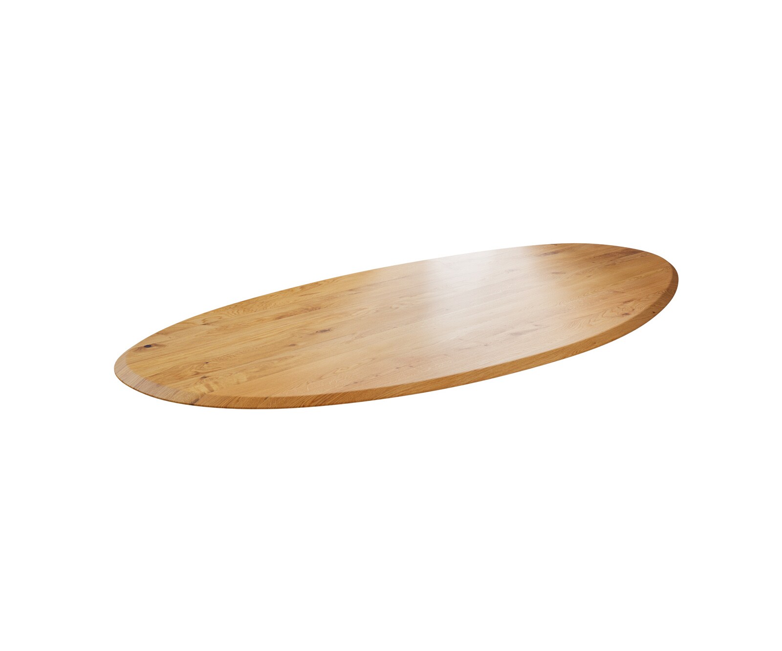 Esstischplatte Edge Oval 280x130x2,5 cm Eiche Natur Flow Edge